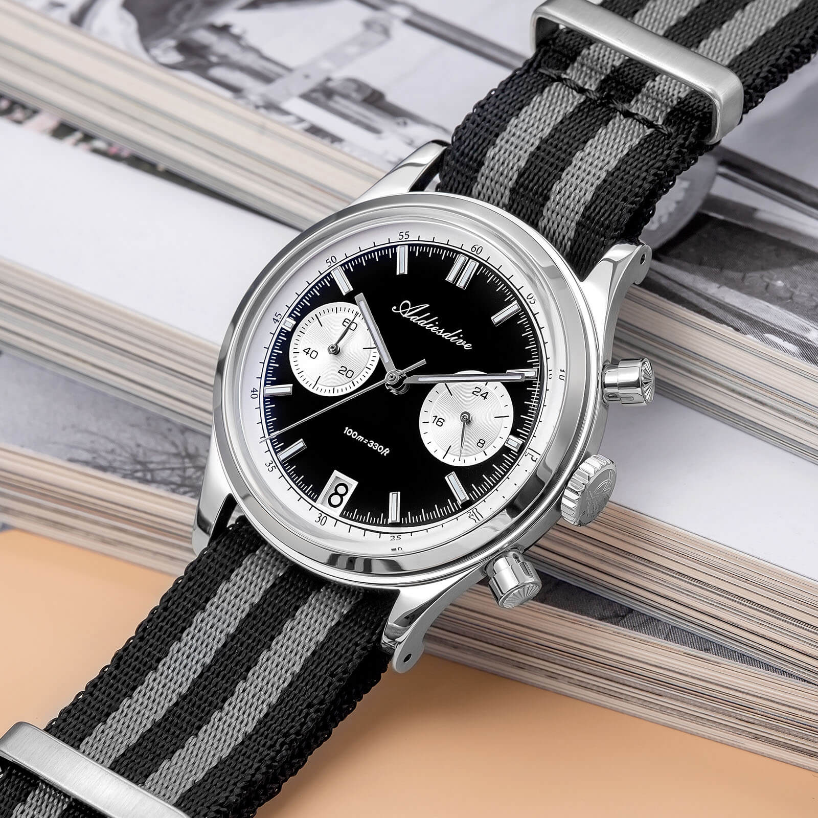 🔥Summer Sale🔥ADDIESDIVE 38mm Quartz Chronograph Watch – VK64 / 0S21 Options - Image 10