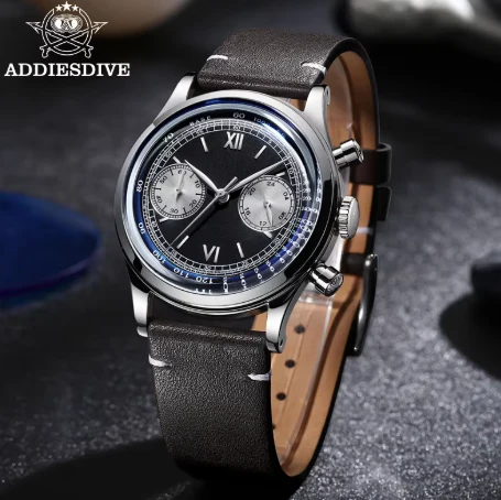 🔥Summer Sale🔥ADDIESDIVE Panda BB Chronograph Retro Men Watch 38mm Quartz Watch, AD2037 - Image 19