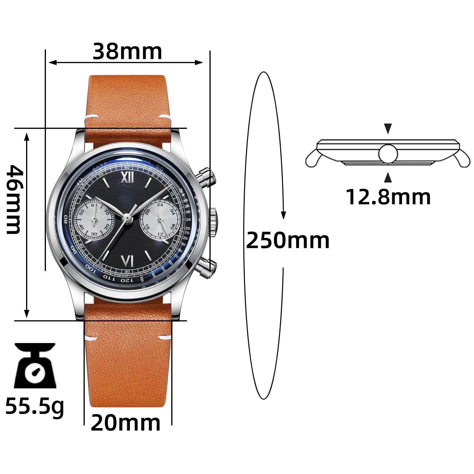 🔥Summer Sale🔥ADDIESDIVE Panda BB Chronograph Retro Men Watch 38mm Quartz Watch, AD2037 - Image 21
