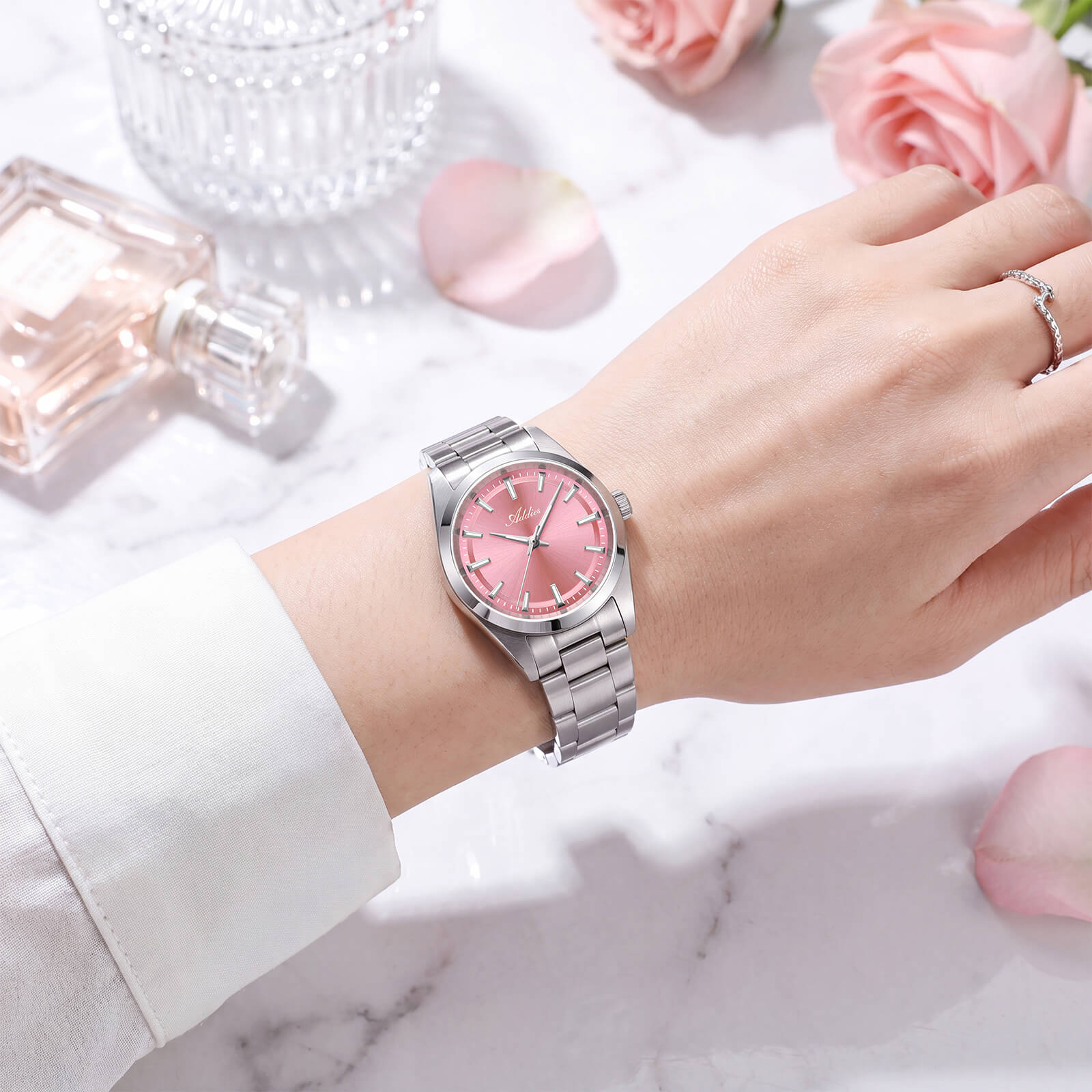 Addies 31mm Sunburst Women's Quartz Watch Sapphire Crystal AW25908 - Image 11