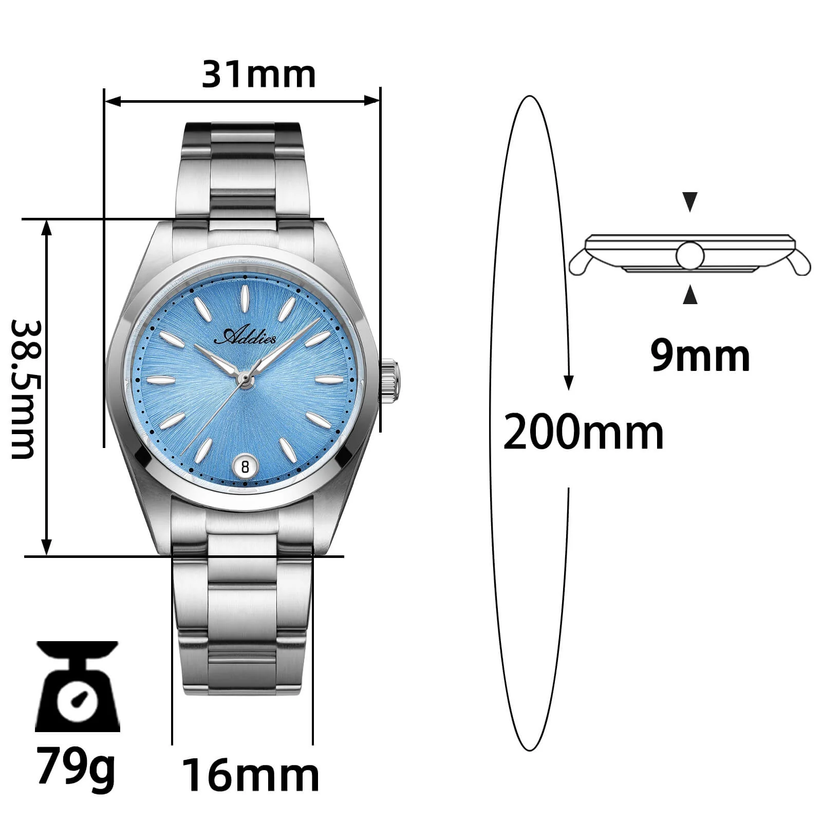 Addies 31mm Women’s Luxury Quartz Watch AW25907 - Image 10
