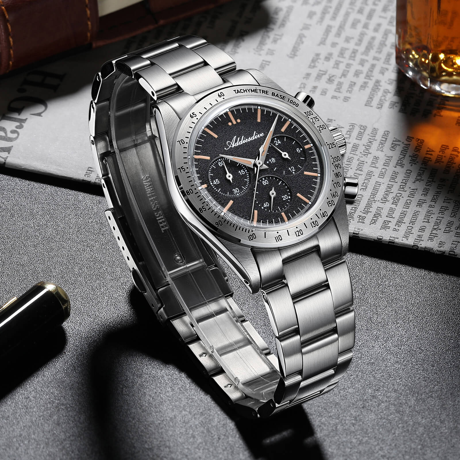 🔥EarlyBird🔥ADDIESDIVE 37mm 0s20 Chronograph Watch AD2552 - Image 15