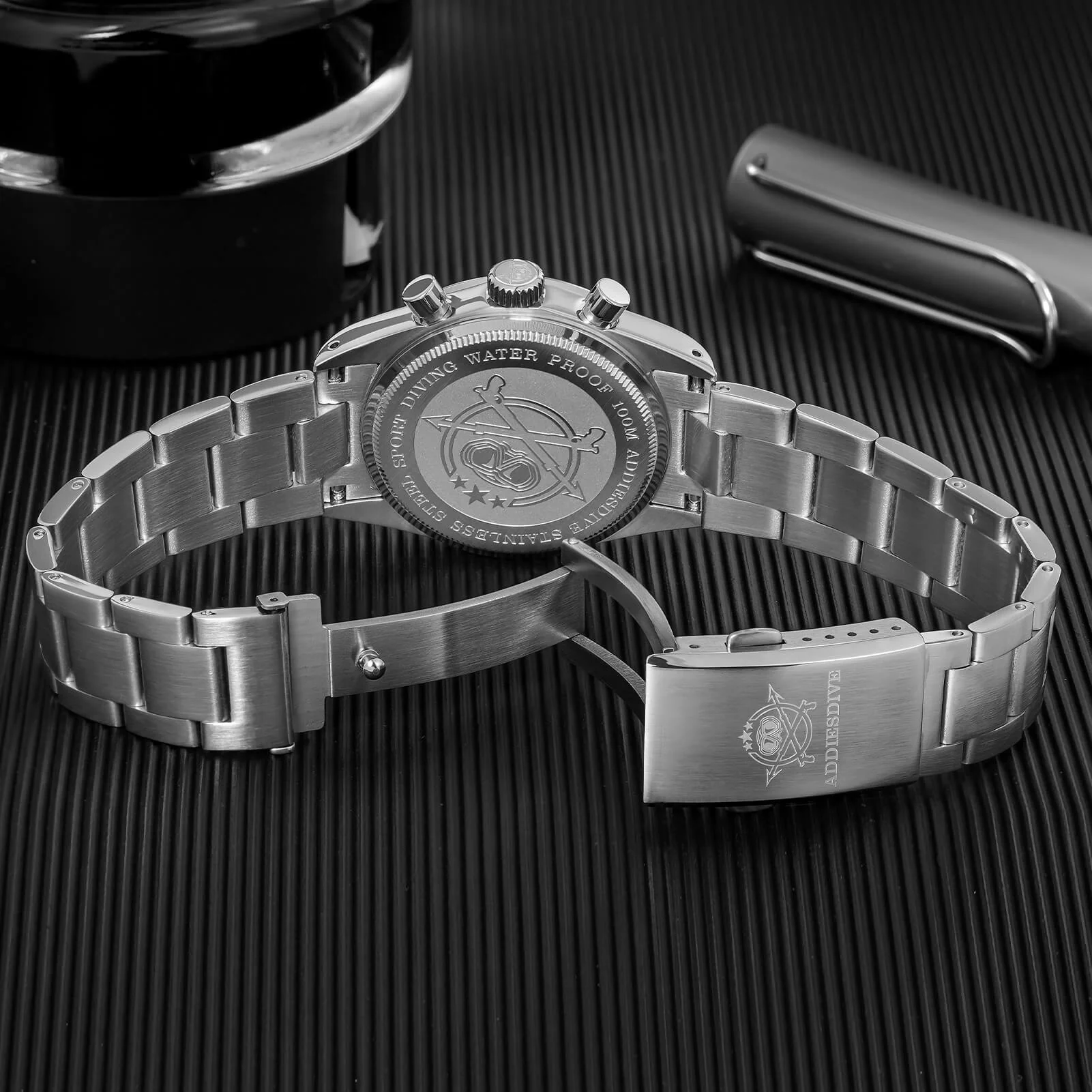 🔥Summer Sale🔥ADDIESDIVE 37mm Luxury Quartz Chronograph Watch AD2551 - Image 25