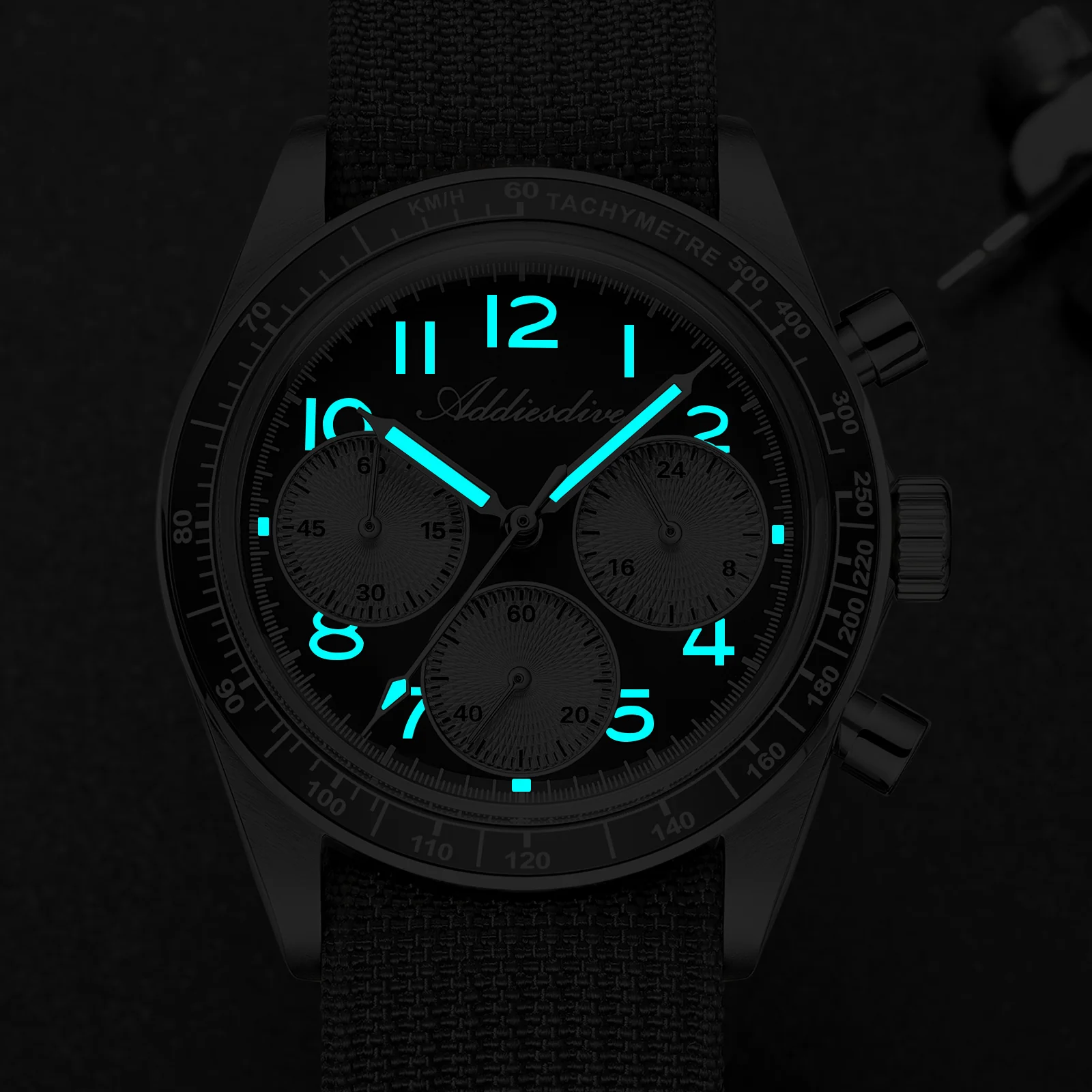🔥Summer Sale🔥ADDIESDIVE 37mm VK63/0S20 Triple-Register Chronograph Watch AD2517/AD2543 - Image 4