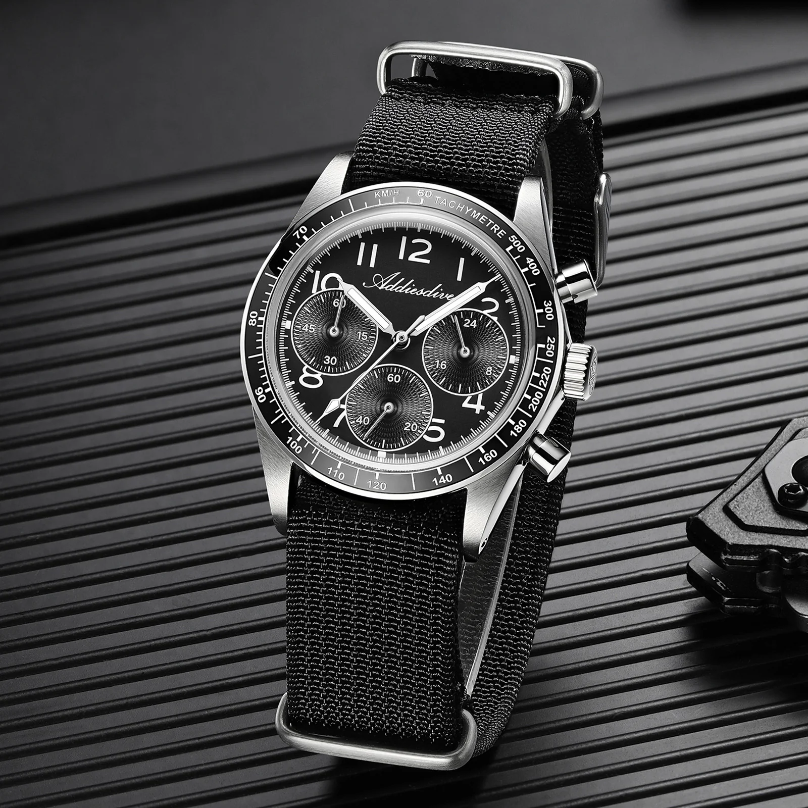 🔥Summer Sale🔥ADDIESDIVE 37mm VK63/0S20 Triple-Register Chronograph Watch AD2517/AD2543 - Image 7
