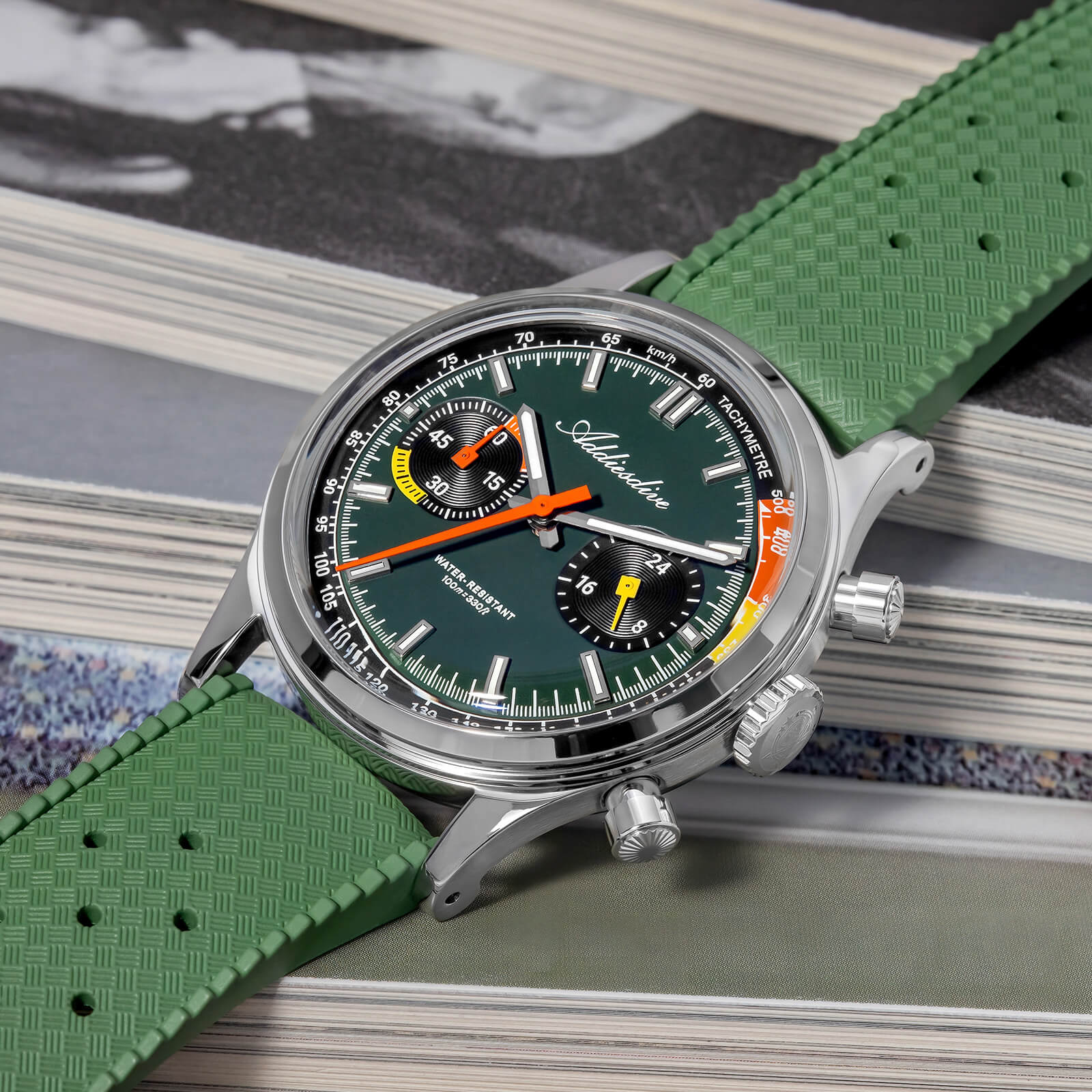 🔥Summer Sale🔥ADDIESDIVE 38mm Racing-Inspired Chronograph Watch AD2529&AD2549 - Image 12