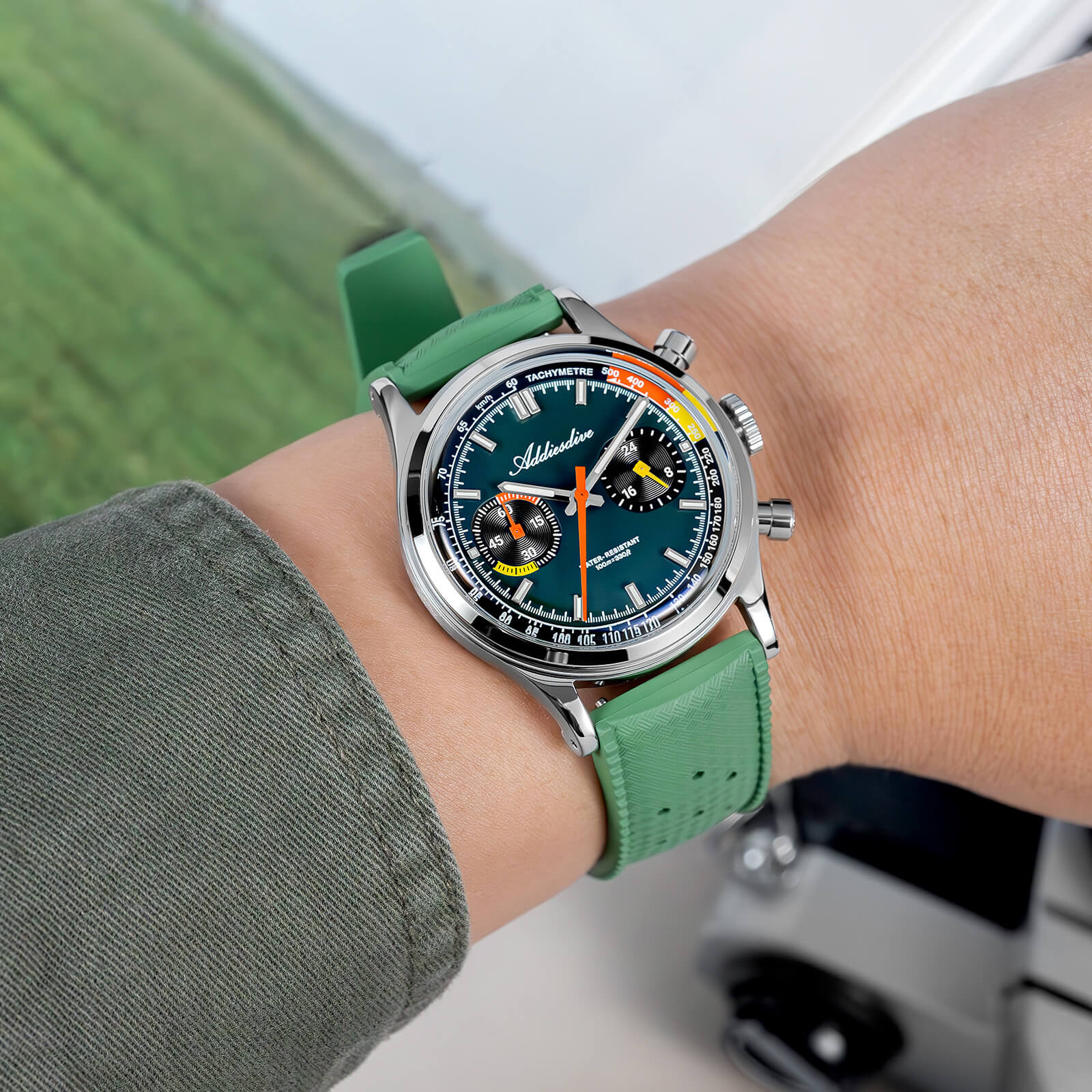 🔥Summer Sale🔥ADDIESDIVE 38mm Racing-Inspired Chronograph Watch AD2529&AD2549 - Image 14