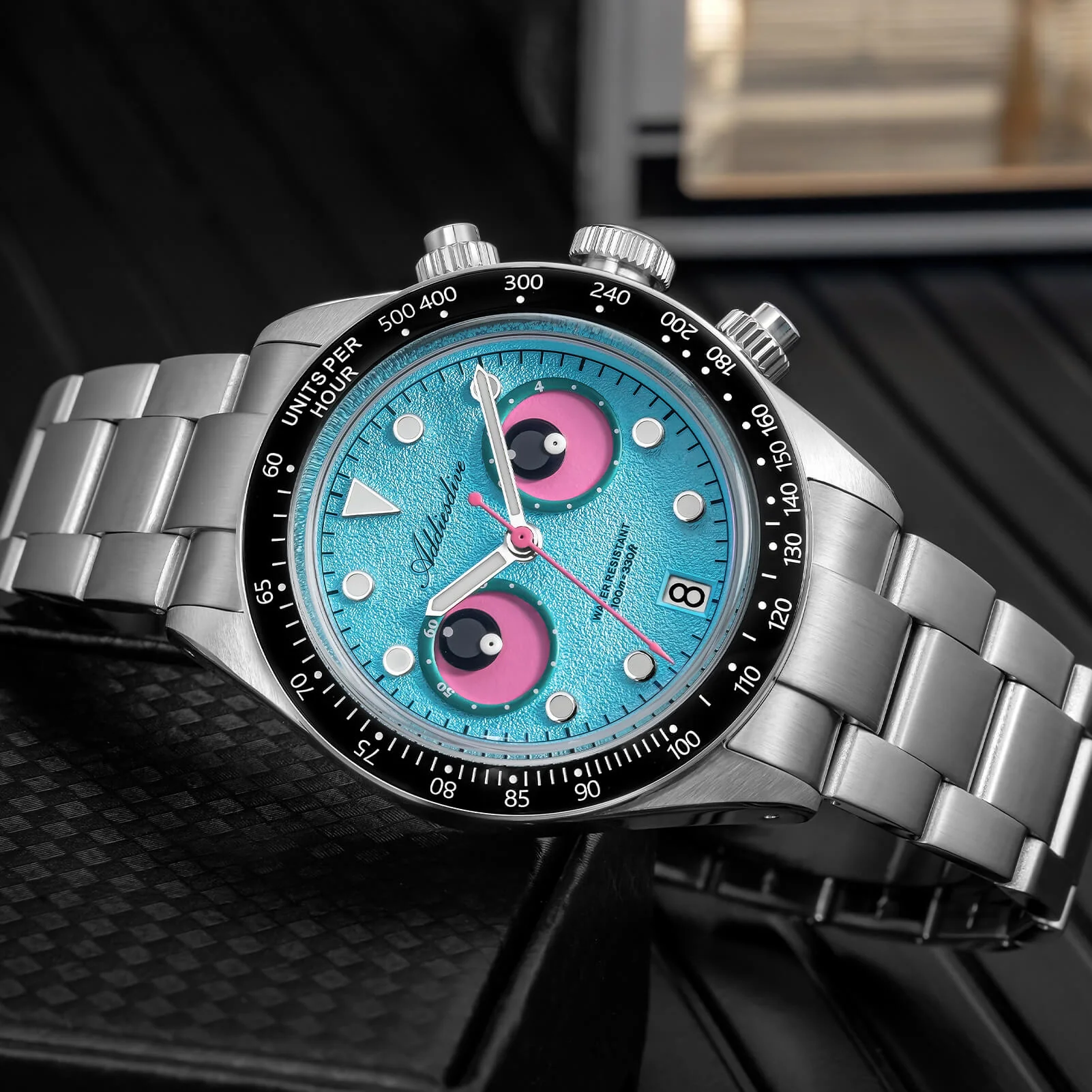 ADDIESDIVE 40mm VK64 Quartz Chronograph Eye Dial Watch AD2557 - Image 19