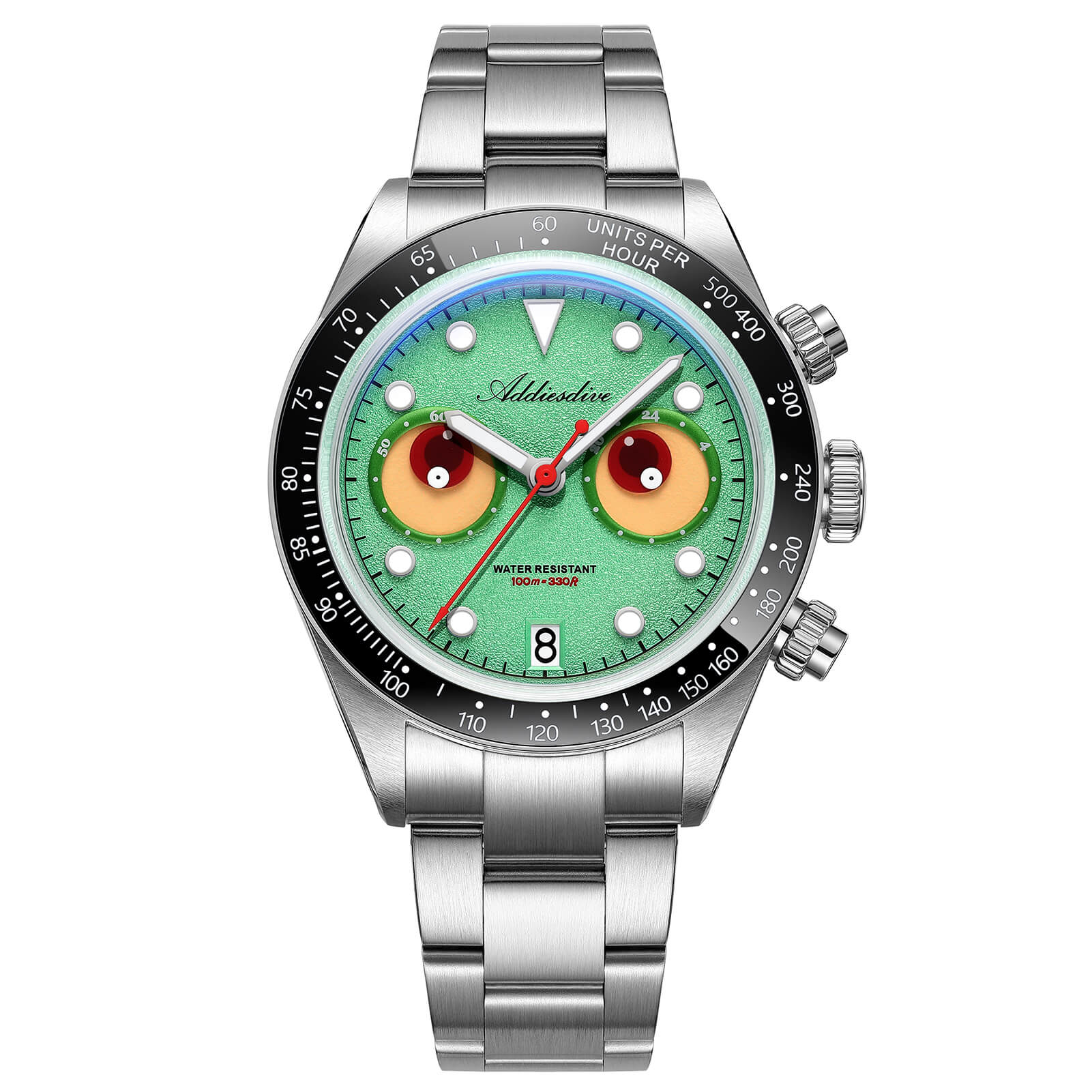 ADDIESDIVE 40mm VK64 Quartz Chronograph Eye Dial Watch AD2557 - Image 24