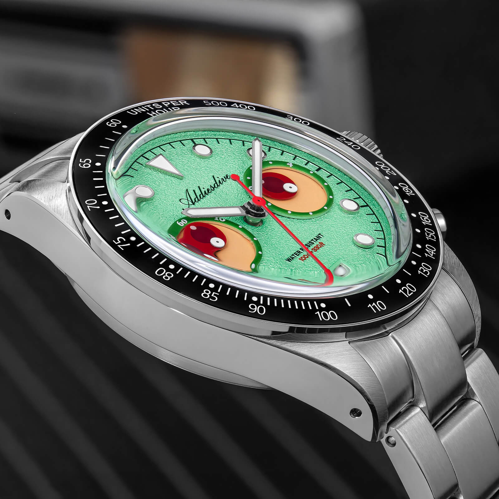 ADDIESDIVE 40mm VK64 Quartz Chronograph Eye Dial Watch AD2557 - Image 28