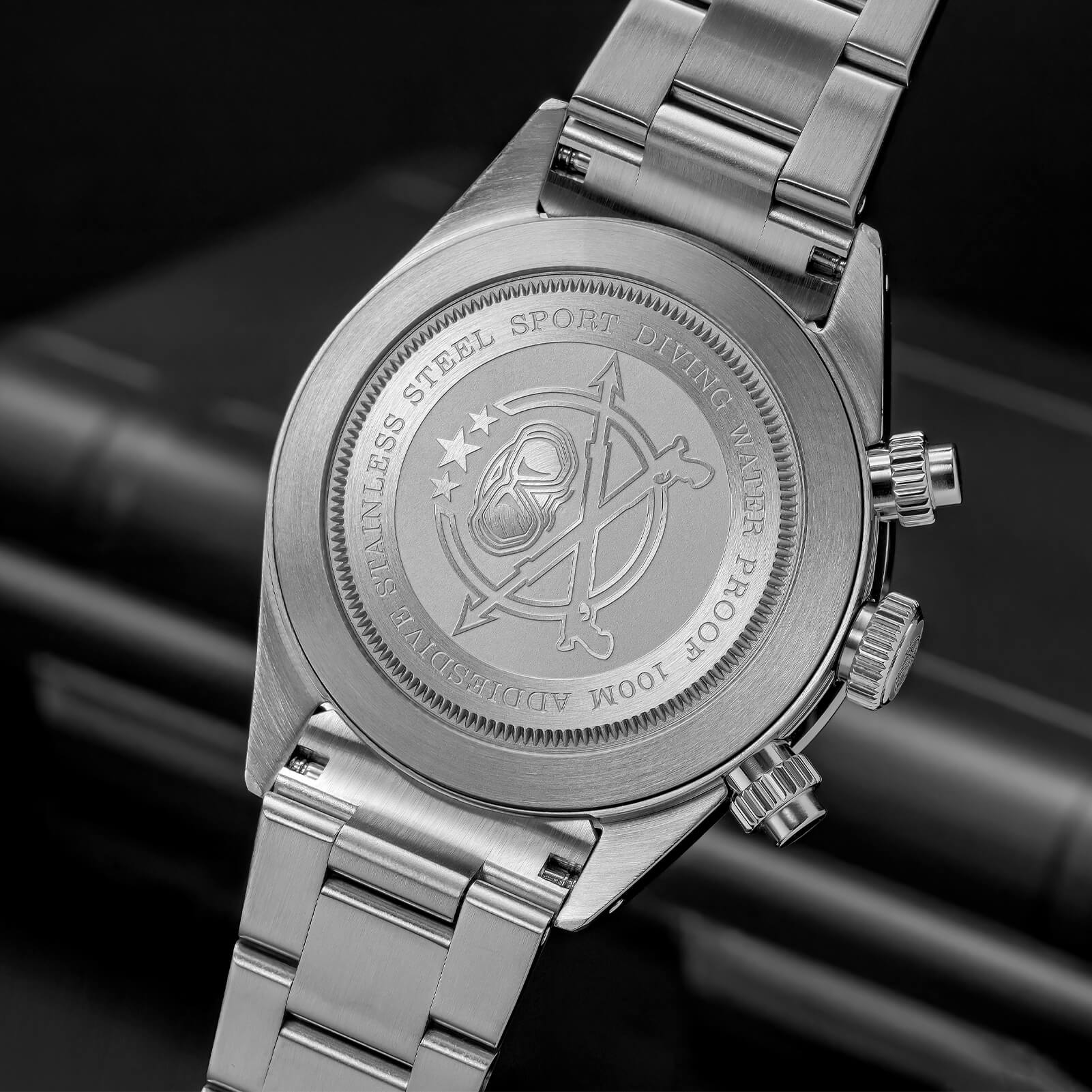 ADDIESDIVE 40mm VK64 Quartz Chronograph Eye Dial Watch AD2557 - Image 9