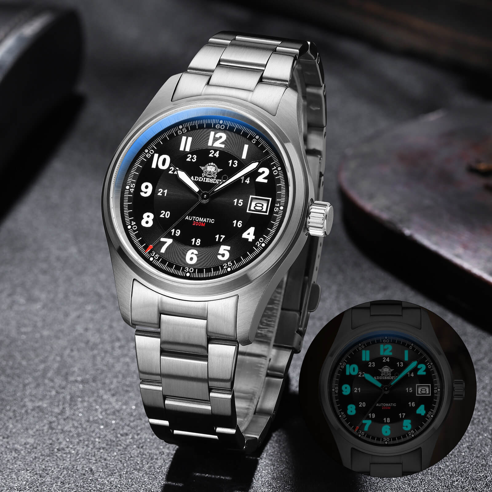 ADDIESDIVE® Men's Elegant Automatic Watch Diver 200M (AD2048) - Image 39