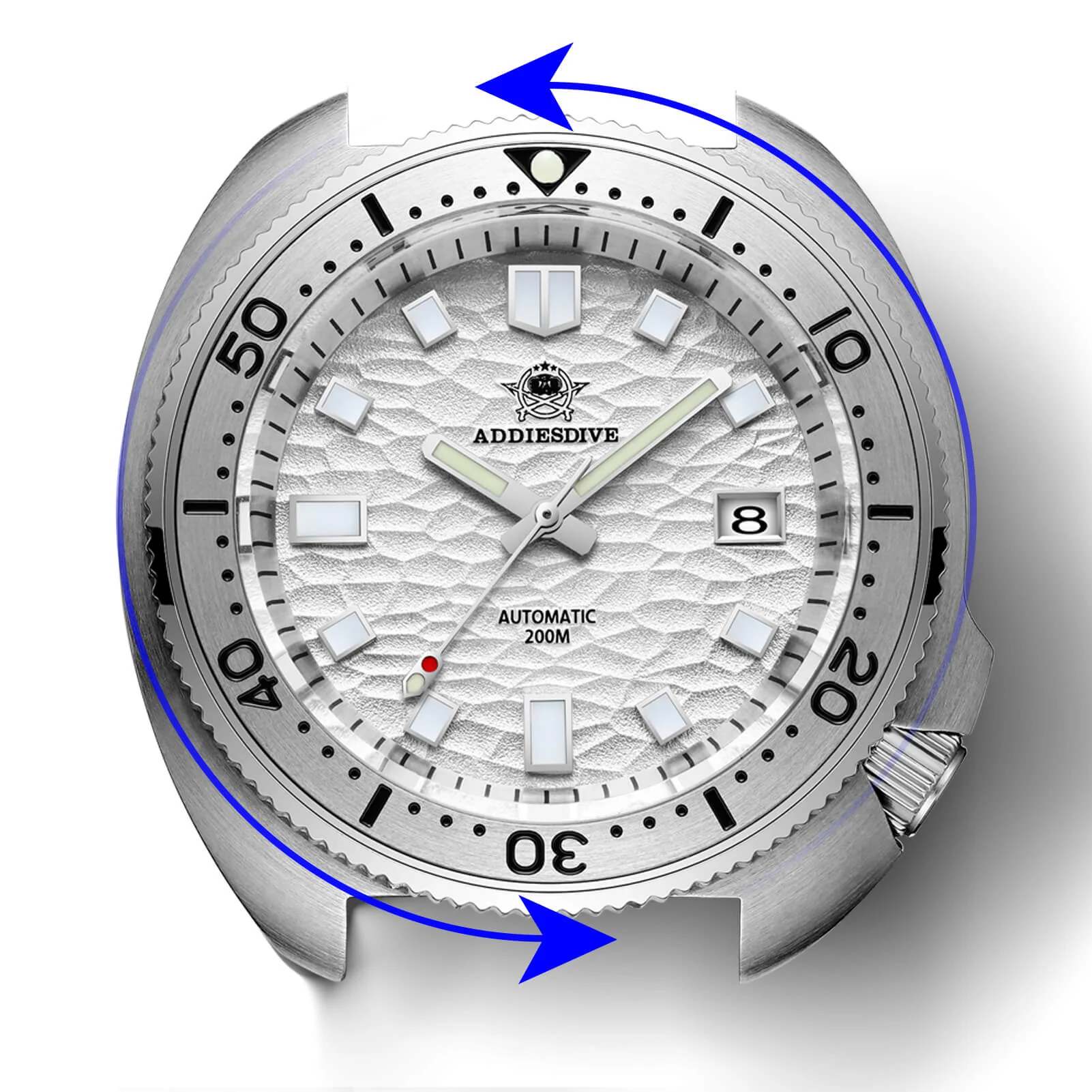 🔥Summer Sale🔥ADDIESDIVE®Turtle White Automatic Dive Watch 1970 Captain Willard Homage ( AD2117) - Image 8