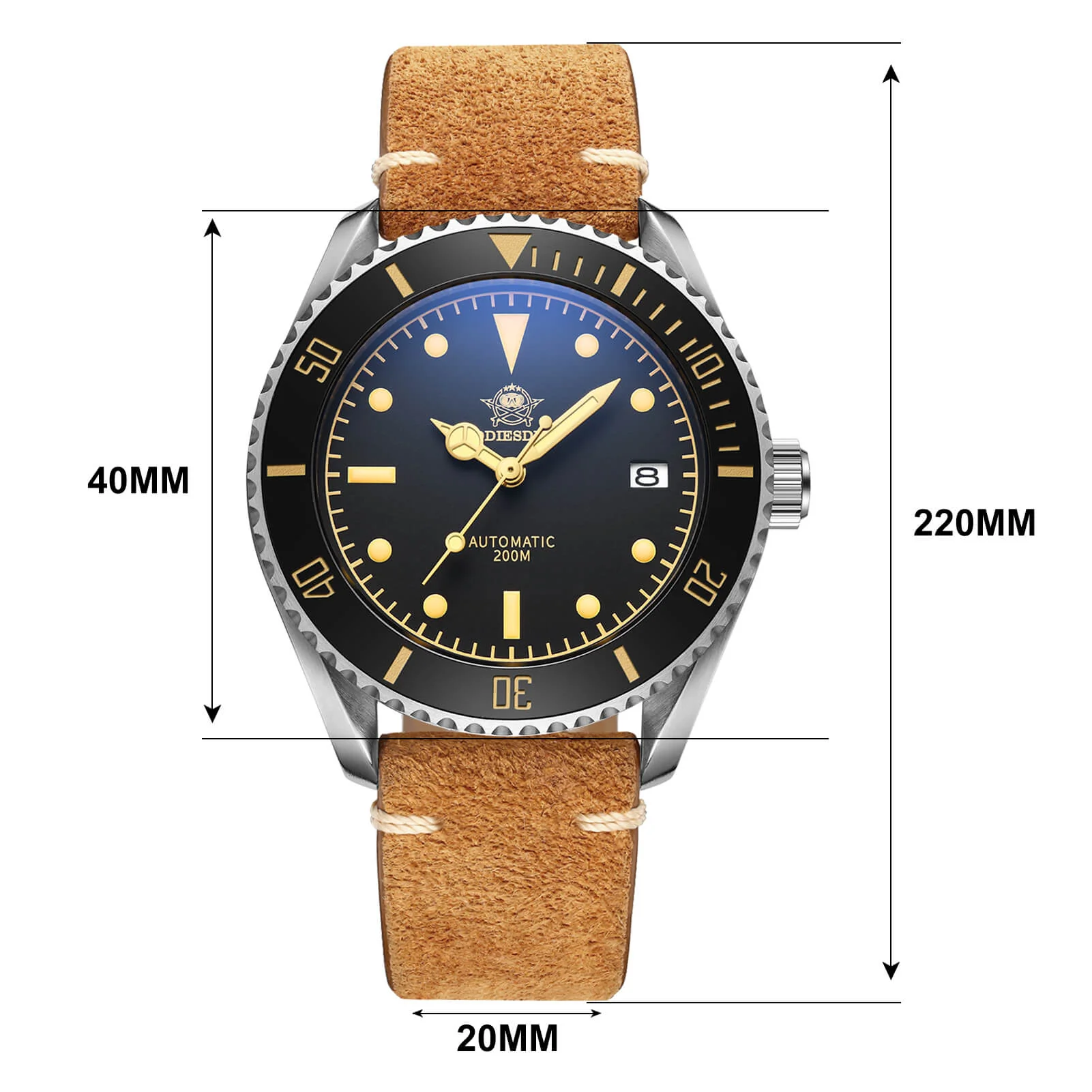 ADDIESDIVE® 40mm Dive Watch Automatic Scuba Watch AD2101 - Image 3