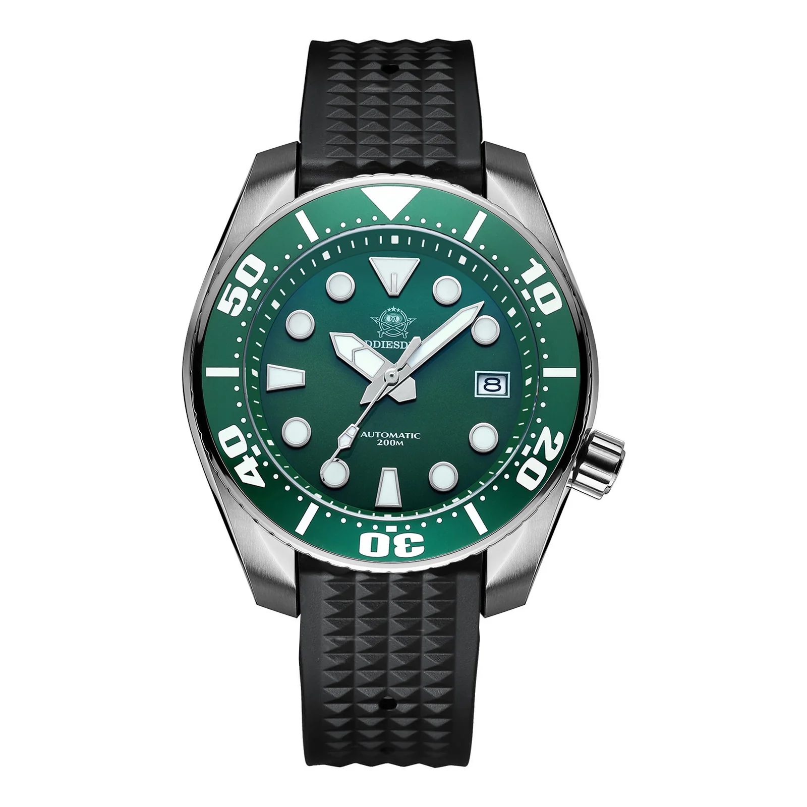 ADDIESDIVE® Sumo Green Professional Dive Watch for Men 44.5mm (MY-H10) Black/Green Dial - Image 8