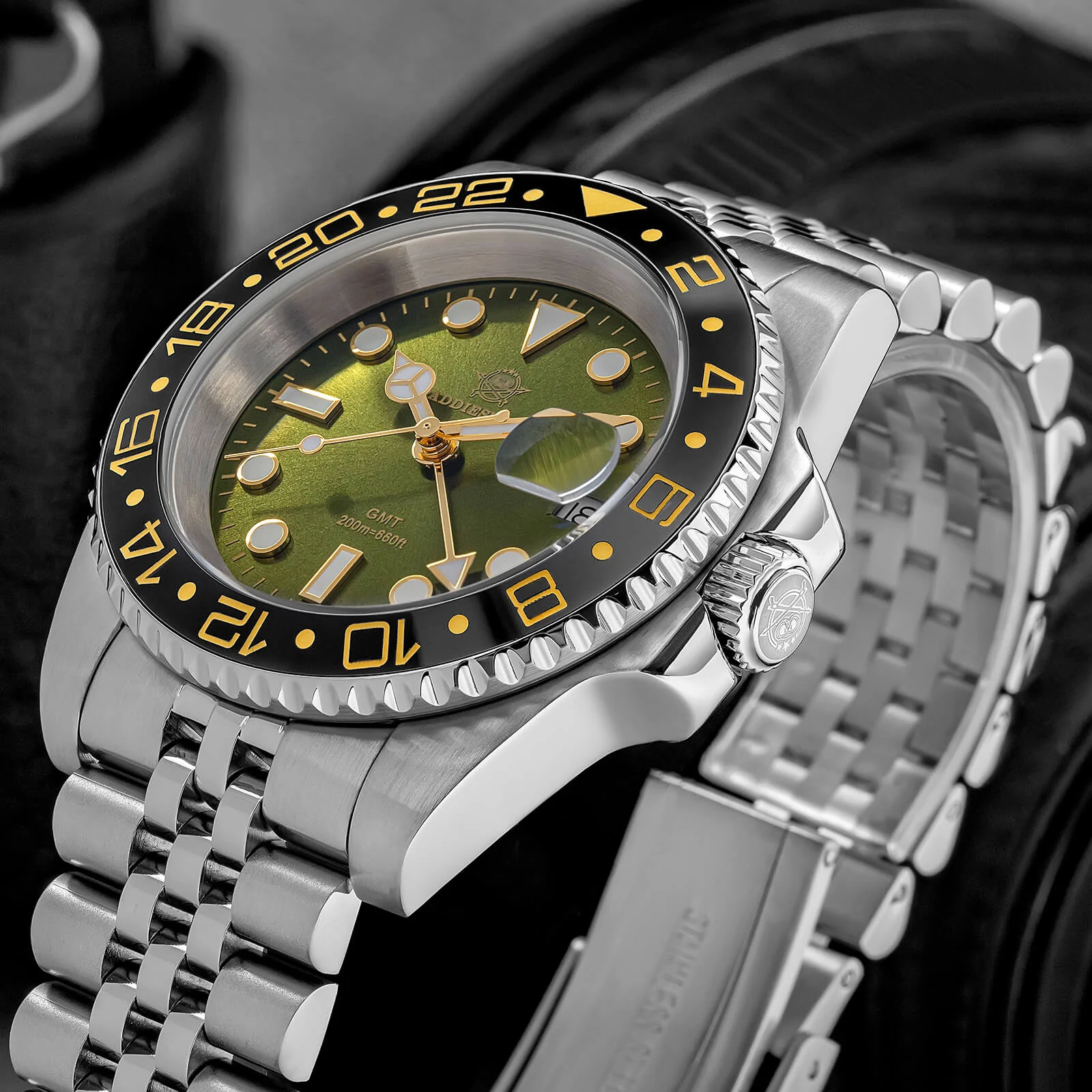 🔥Summer Sale🔥ADDIESDIVE Water Ghost Luxury Dive Watch GMT Quartz Watch AD2050-with Calendar - Image 24