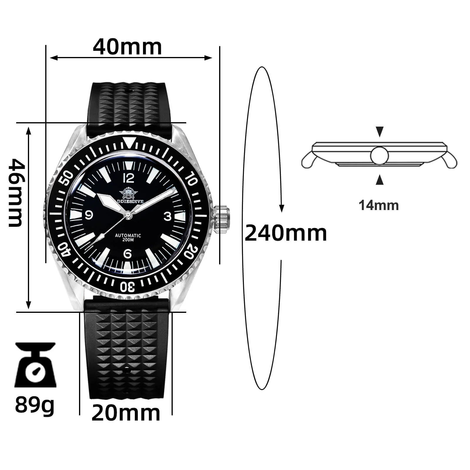 🔥Summer Sale🔥ADDIESDIVE Sharkmaster 300 Automatic Dive Watch AD2056 - Image 9