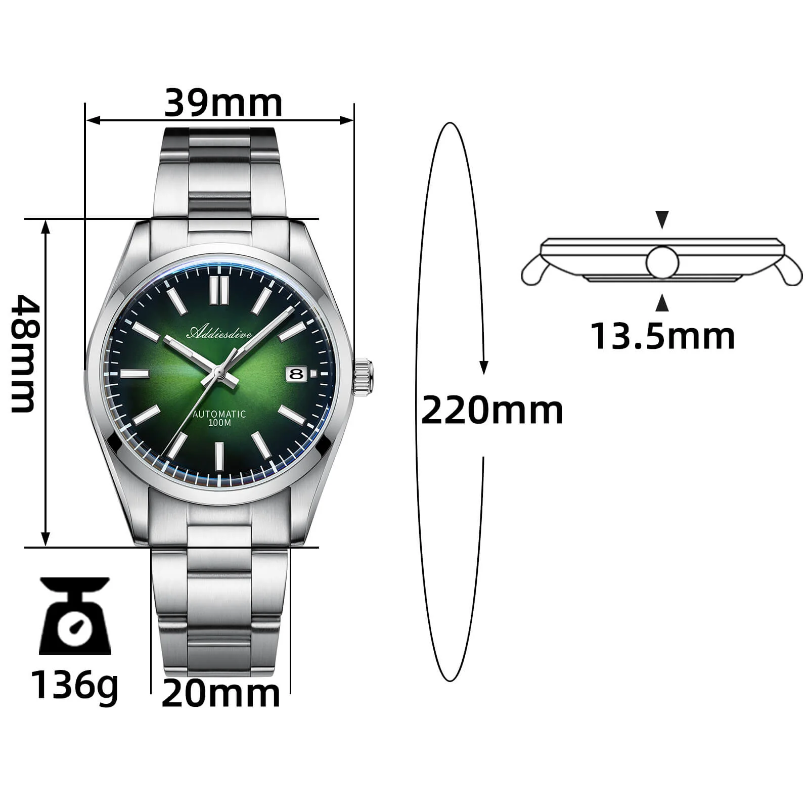 ADDIESDIVE Original Design Men Watch AD2071 - Image 15