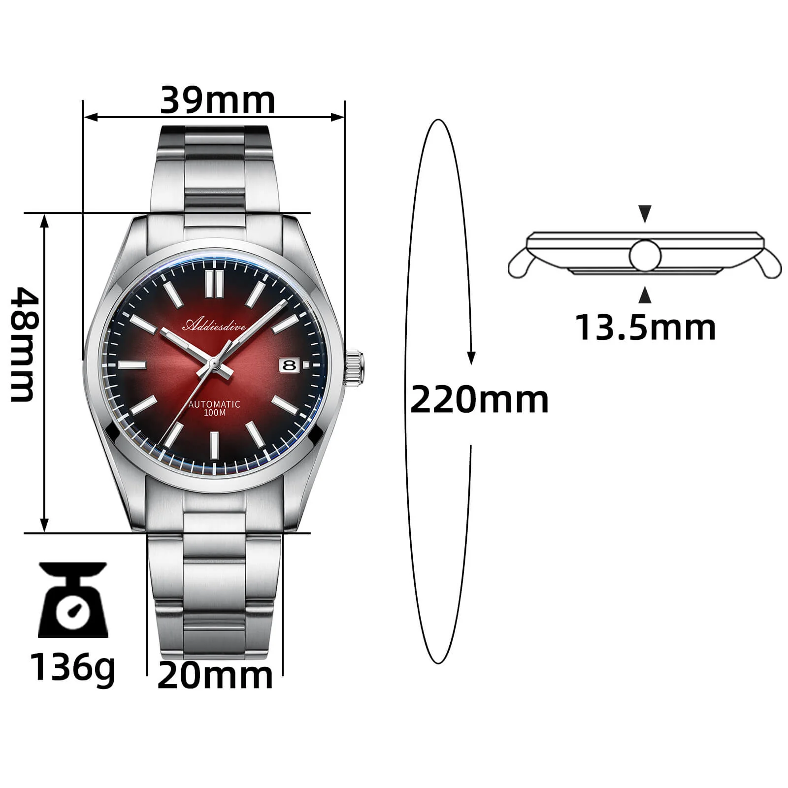 ADDIESDIVE Original Design Men Watch AD2071 - Image 25