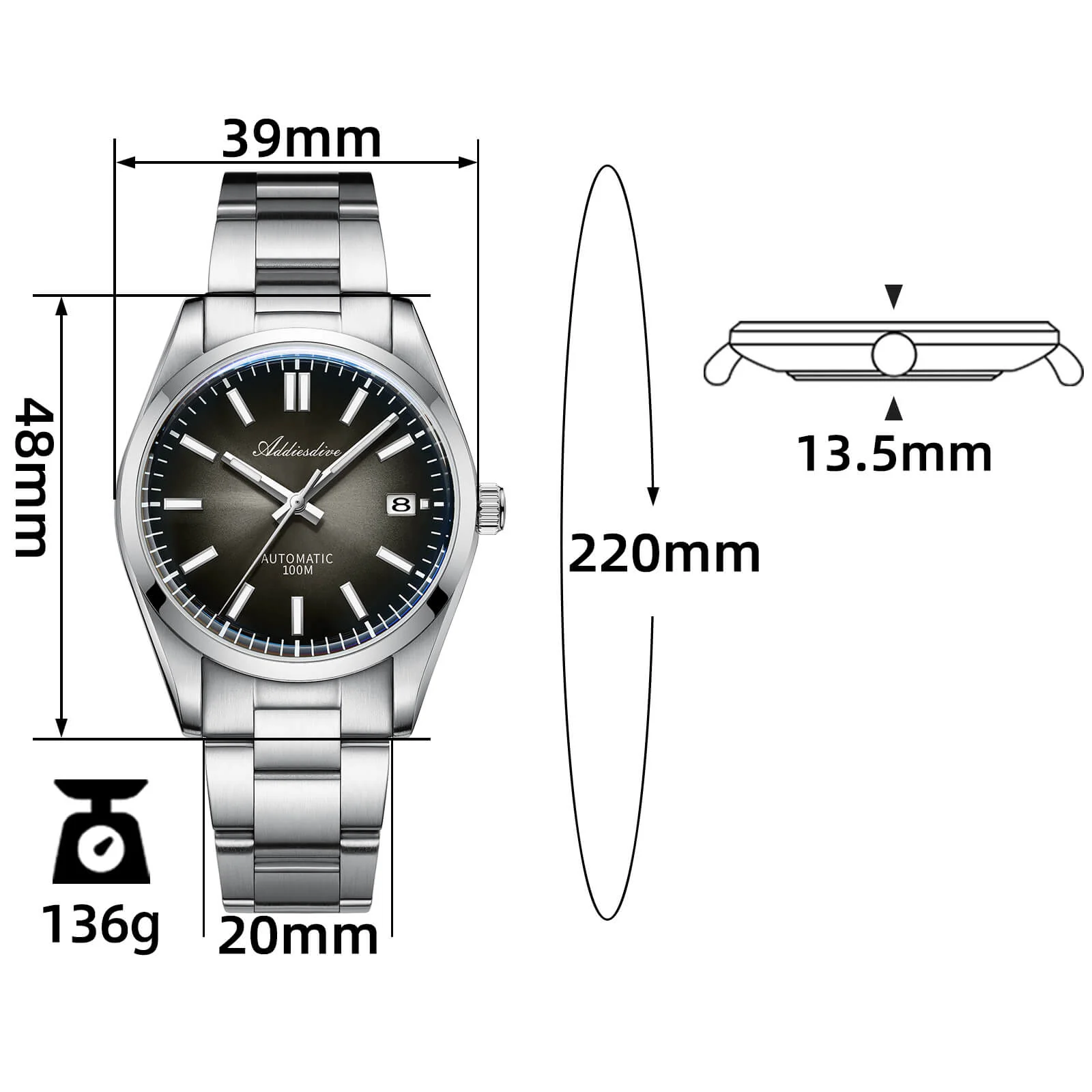 ADDIESDIVE Original Design Men Watch AD2071 - Image 4
