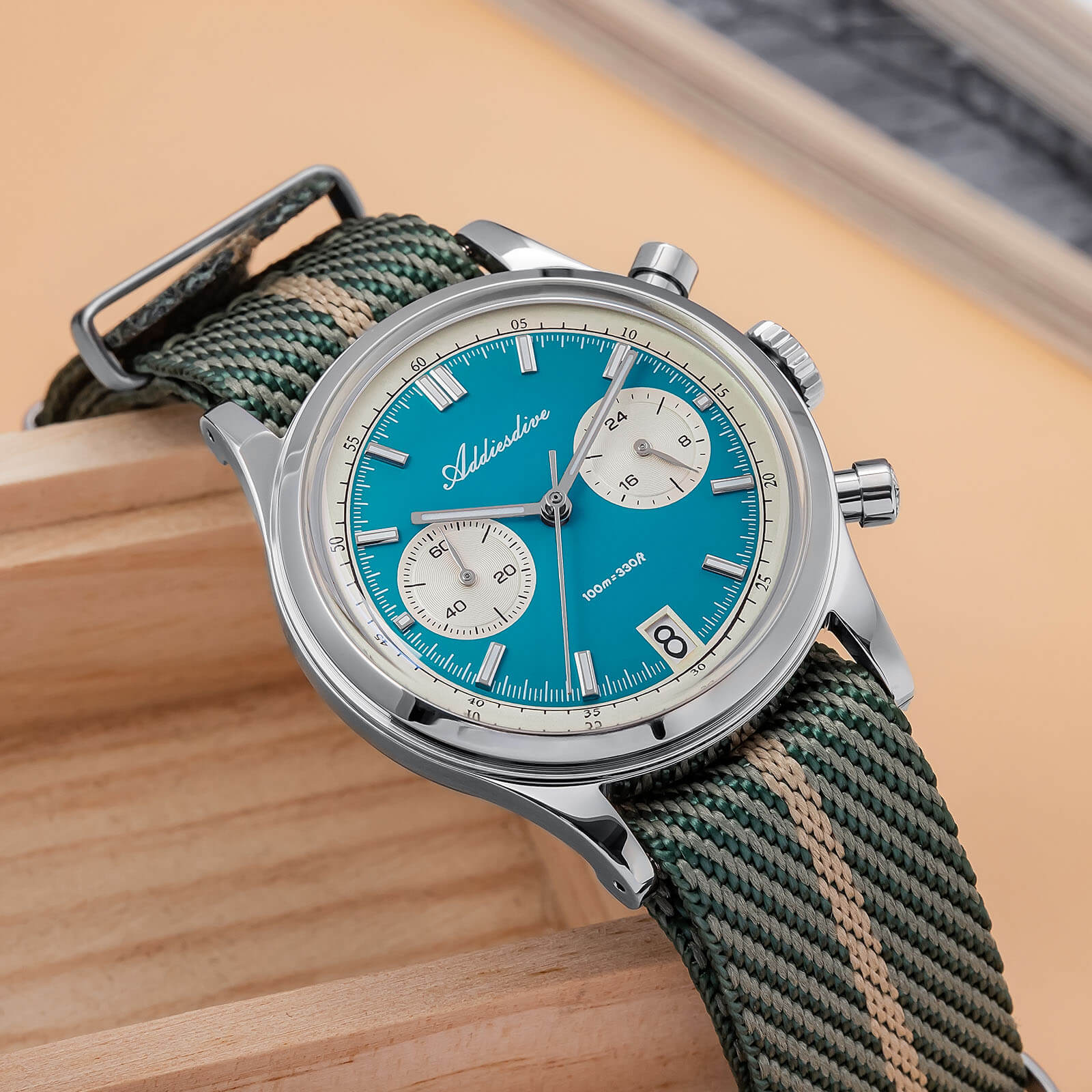 🔥Summer Sale🔥ADDIESDIVE 38mm Quartz Chronograph Watch – VK64 / 0S21 Options - Image 4