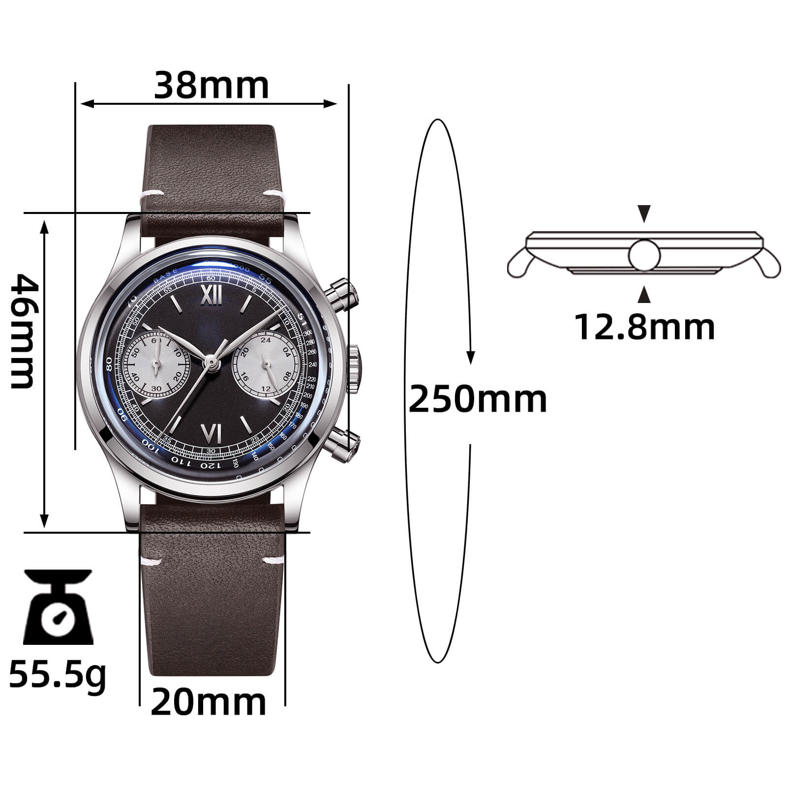 ★India Warehouse★ADDIESDIVE Panda BB Chronograph Retro Men Watch 38mm Quartz Watch - Image 2