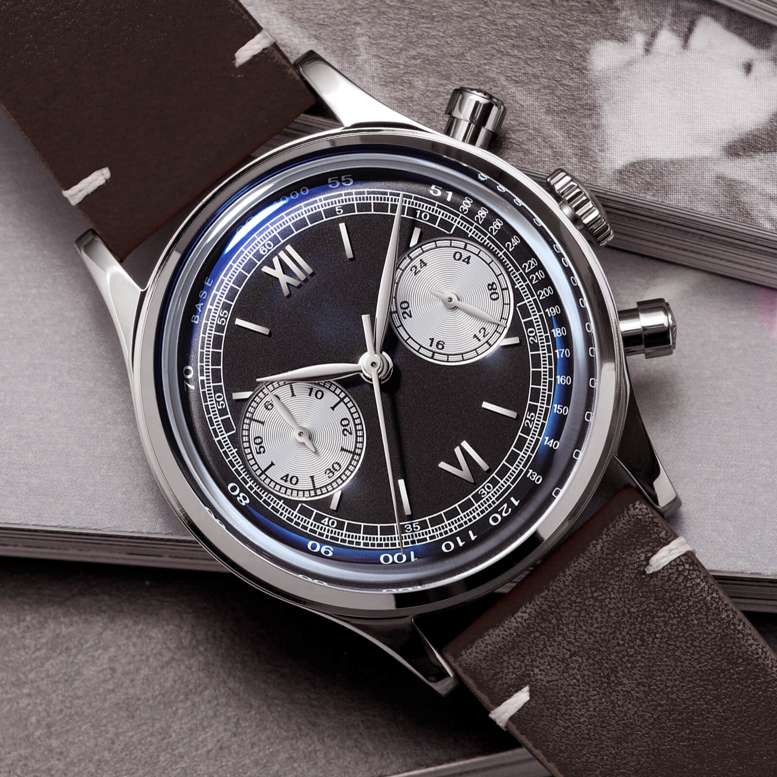 ★India Warehouse★ADDIESDIVE Panda BB Chronograph Retro Men Watch 38mm Quartz Watch - Image 6