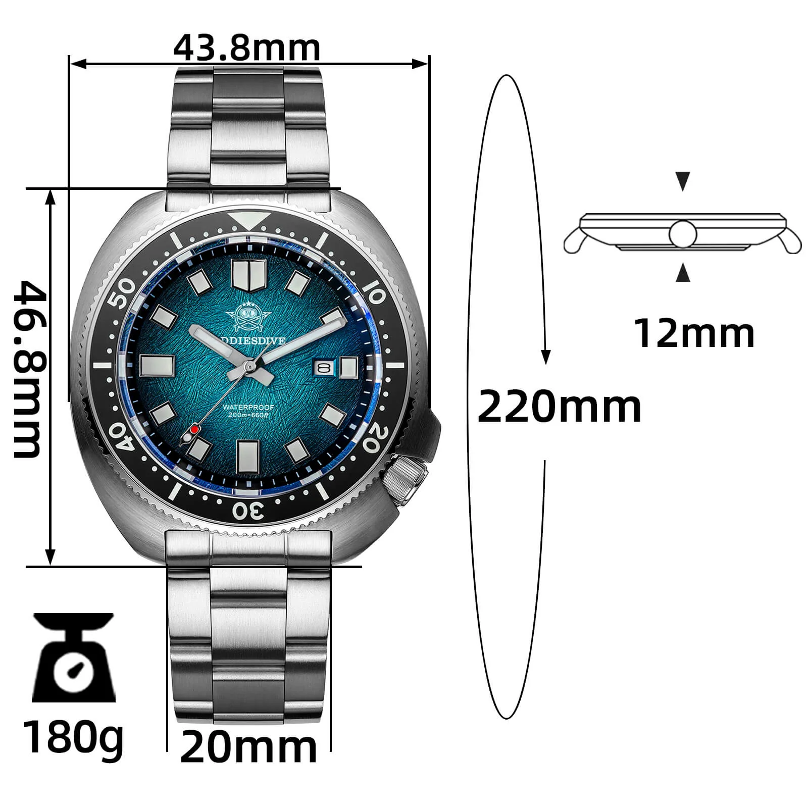🔥Summer Sale🔥Addiesdive Turtle Quartz Diver Men Watch Sapphire Crystal AD2511 - Image 17