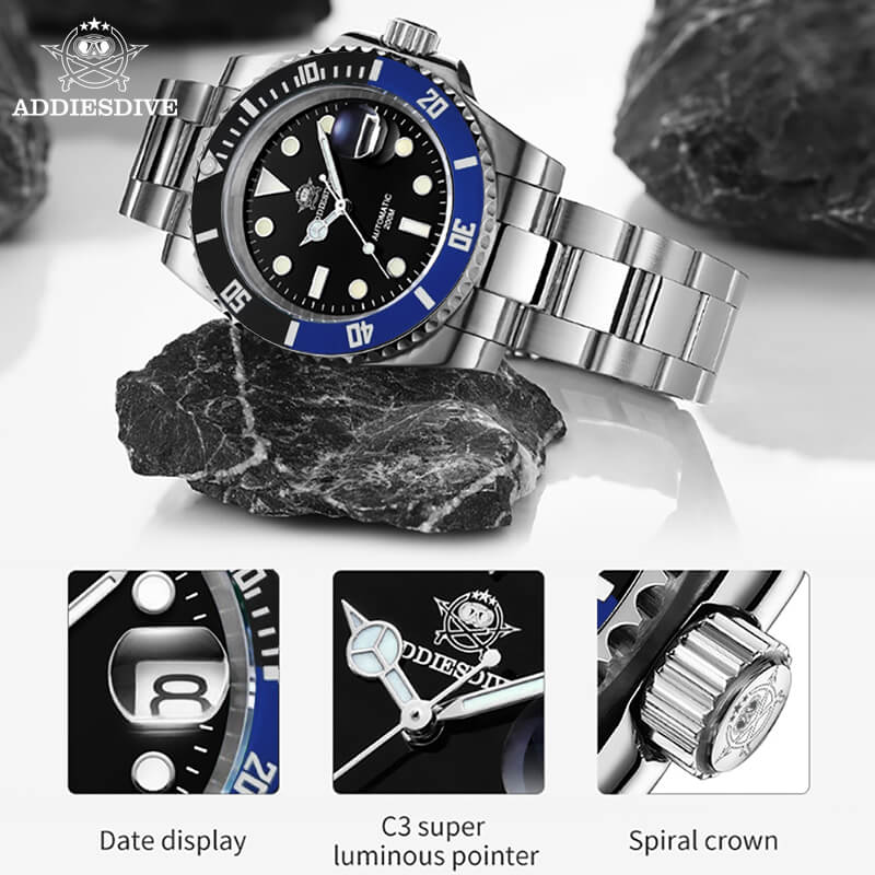 Addiesdive Two Color Sub NH35/8215 Mechanical Watch H3AC - Image 18