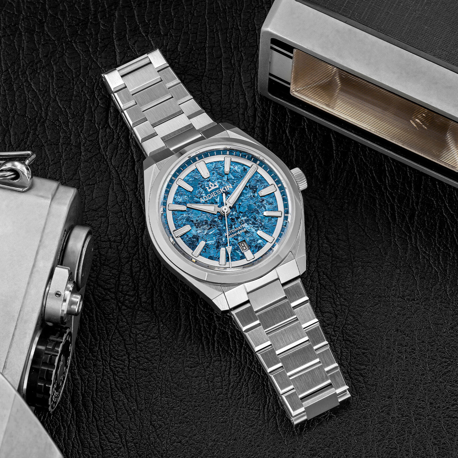 AddiesKIN 40mm Crystallized Titanium Dial Miyota 9015 Luxury Automatic Watch K006 - Image 4