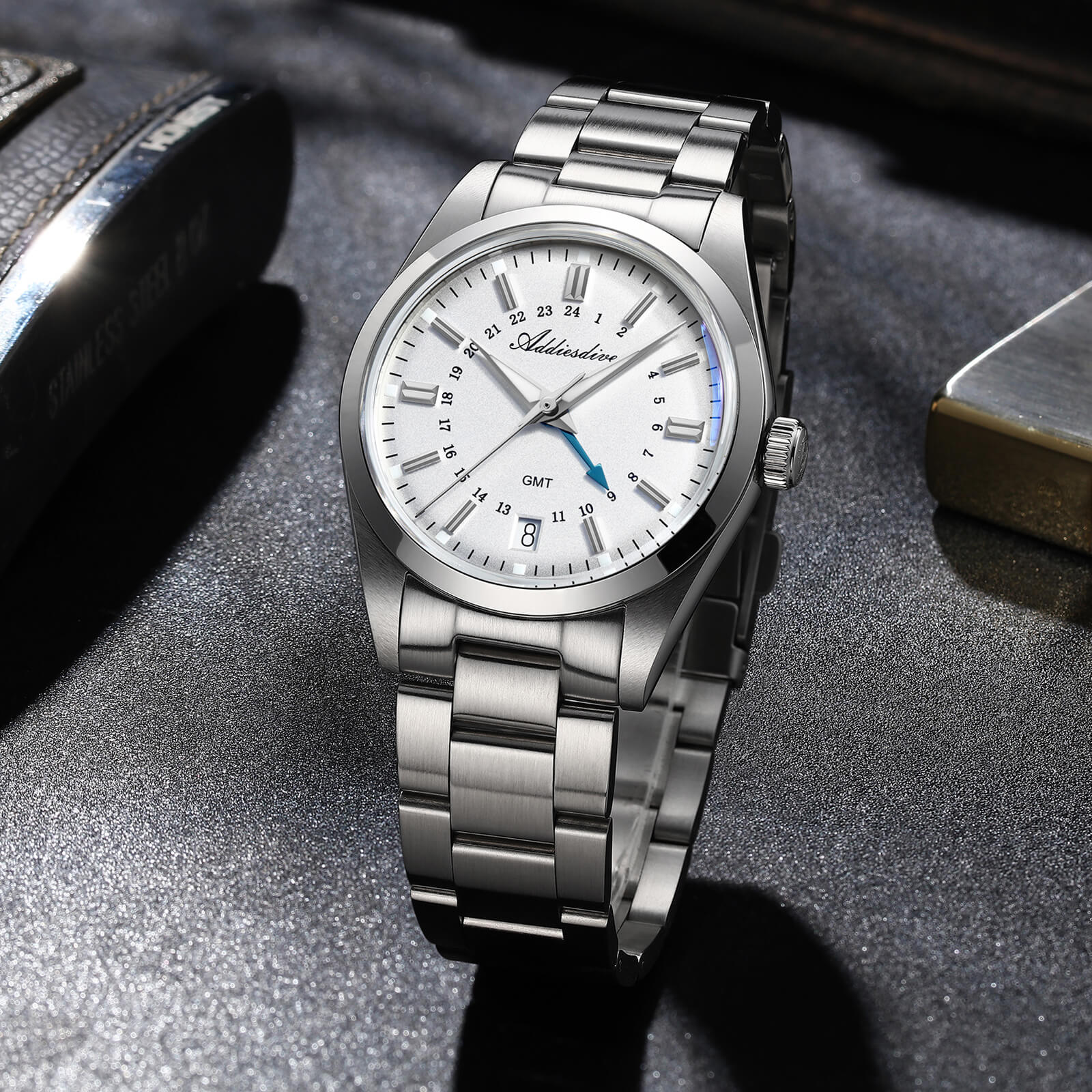 🔥Summer Sale🔥ADDIESDIVE Elegance Collection GMT Quartz Watch AD2065 - Image 19