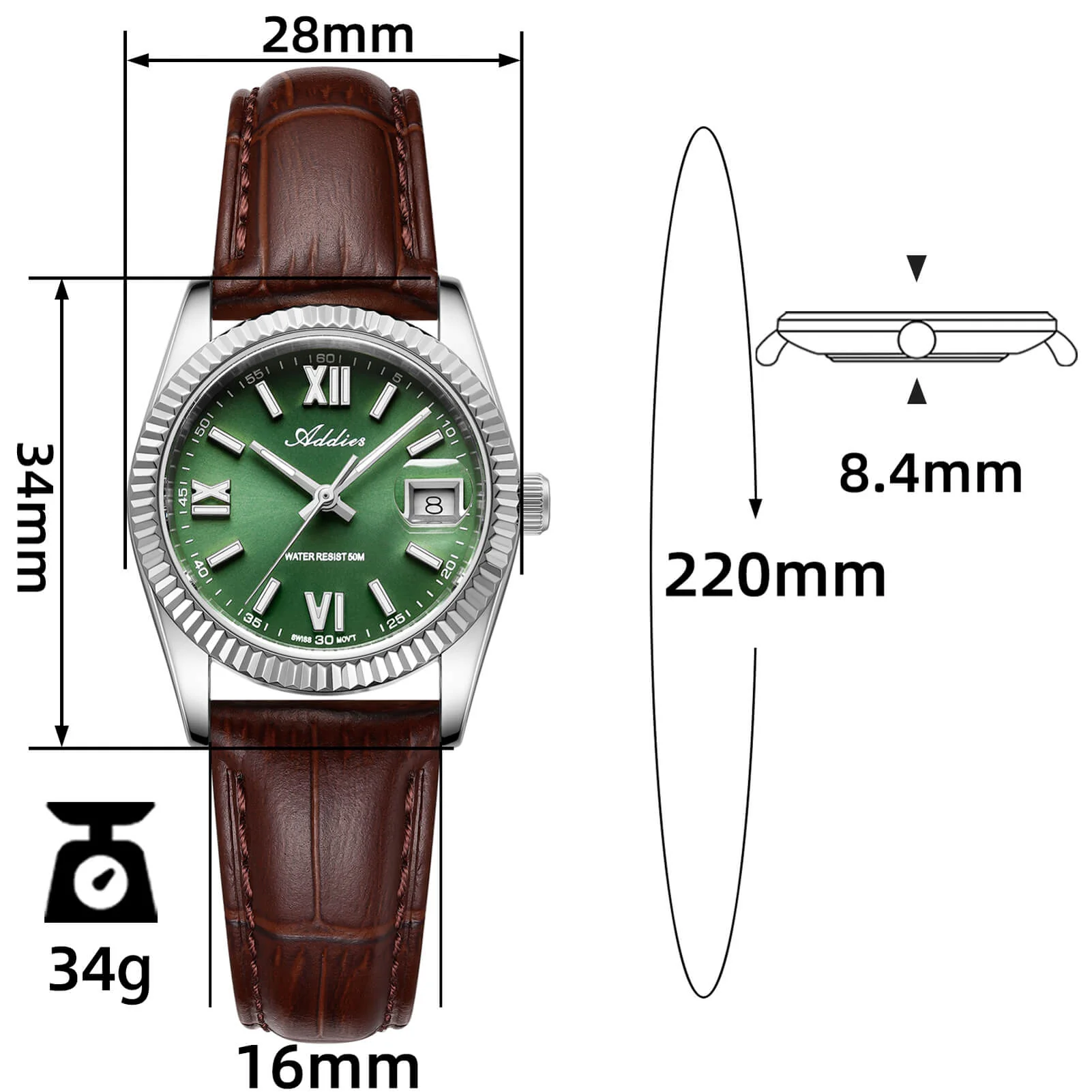 Couple Watch Set – 36mm Men & 28mm Women Matching Watches - Image 13