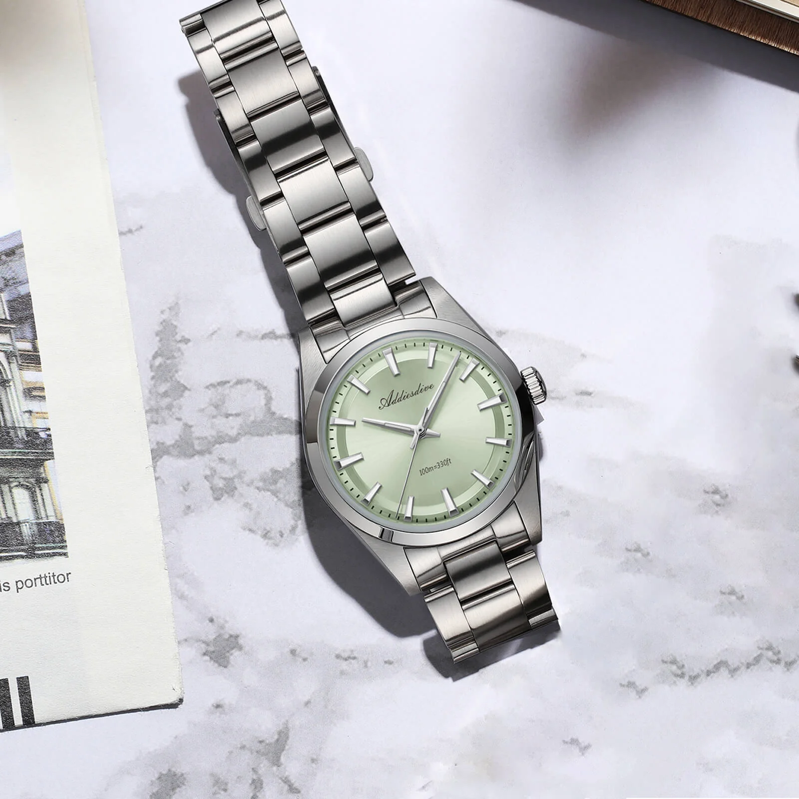 🔥Summer Sale🔥ADDIESDIVE 36mm Luxury VH31 Quartz Watch AD2066 - Image 4