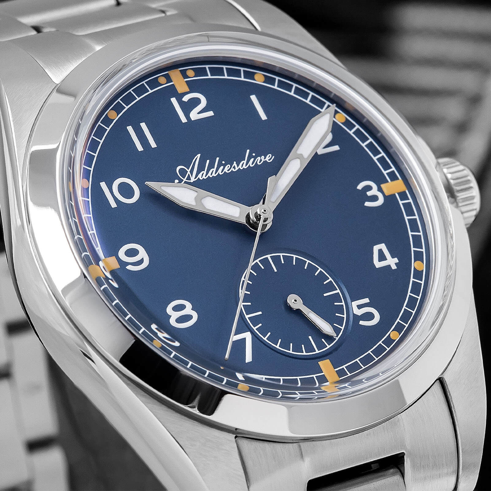 ★India Warehouse★ADDIESDIVE 36mm VH60 Vintage Pilot Watch（AD2099） - Image 8