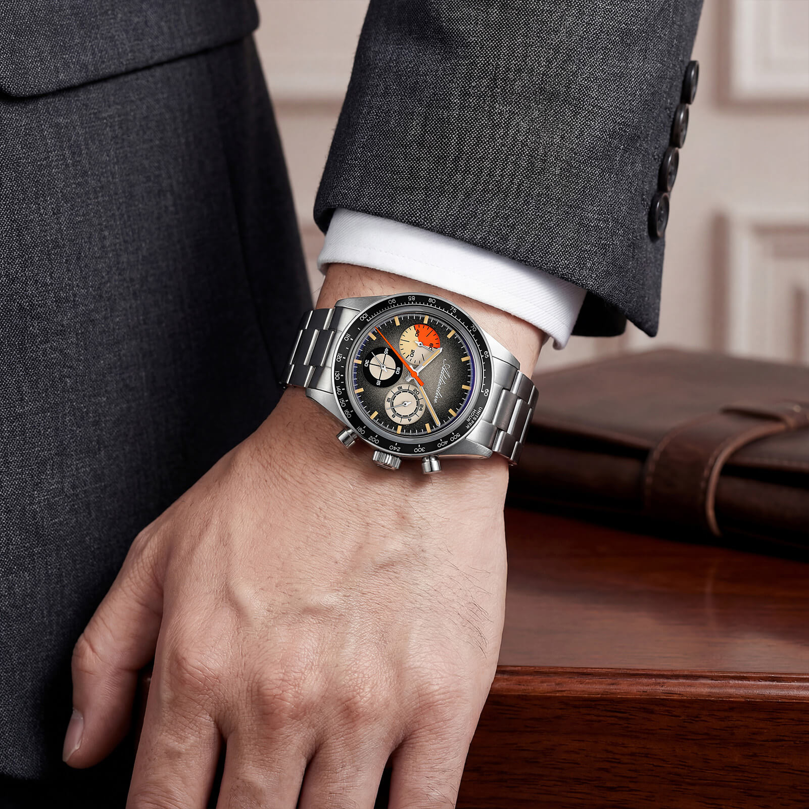 🔥Summer Sale🔥ADDIESDIVE 37mm Luxury Quartz Chronograph Watch AD2551 - Image 26