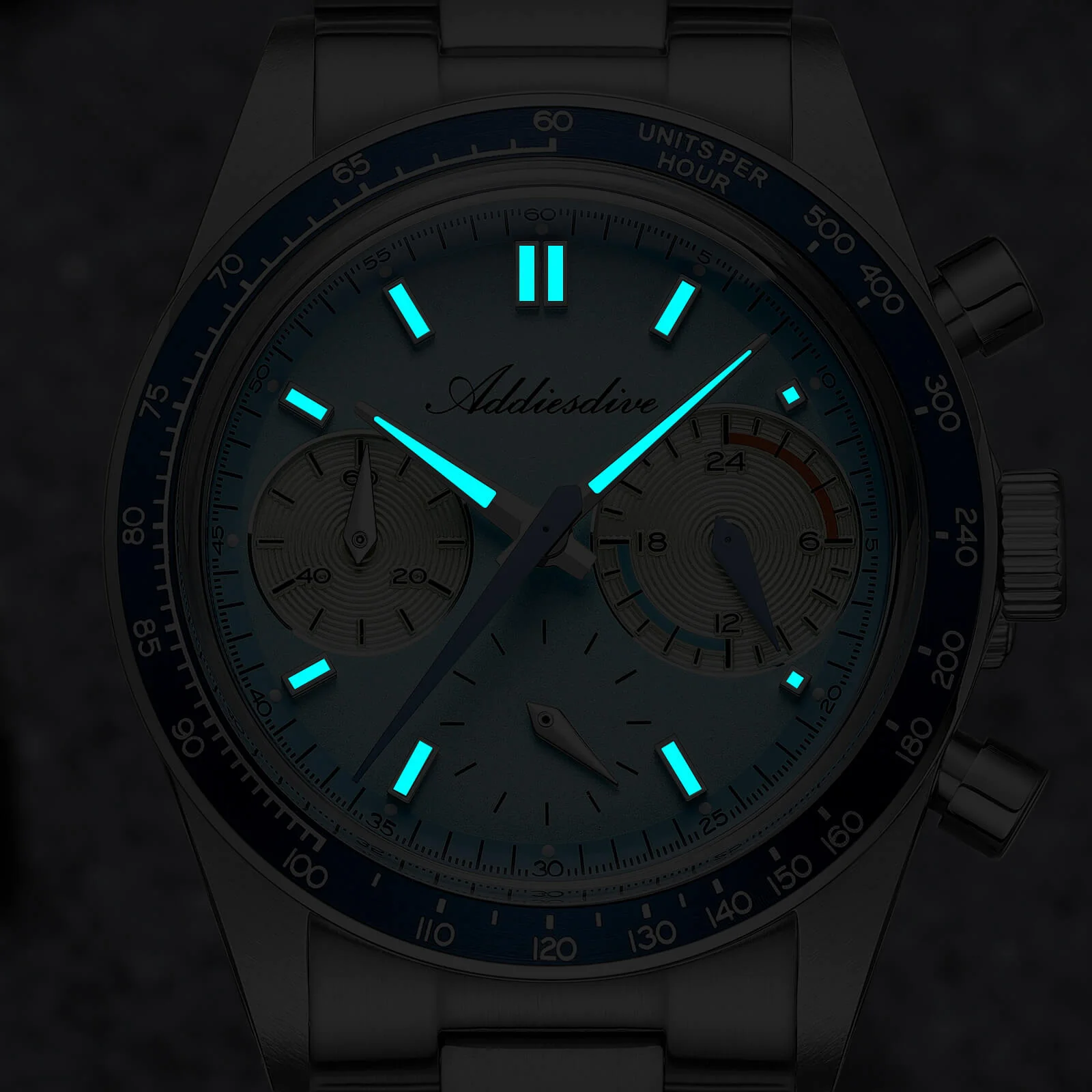 ★India Warehouse★ADDIESDIVE 37mm VK63 Racing Chronograph Quartz Watch AD2539 - Image 2