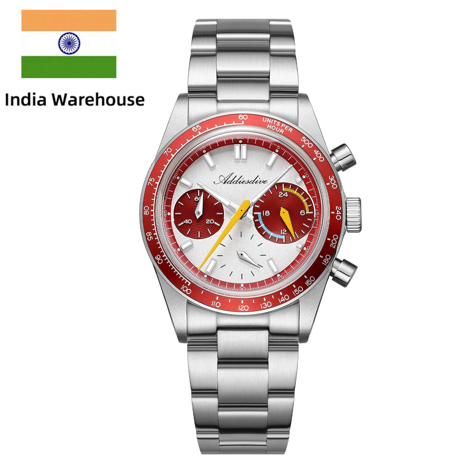 ★India Warehouse★ADDIESDIVE 37mm VK63 Racing Chronograph Quartz Watch AD2539 - Image 9