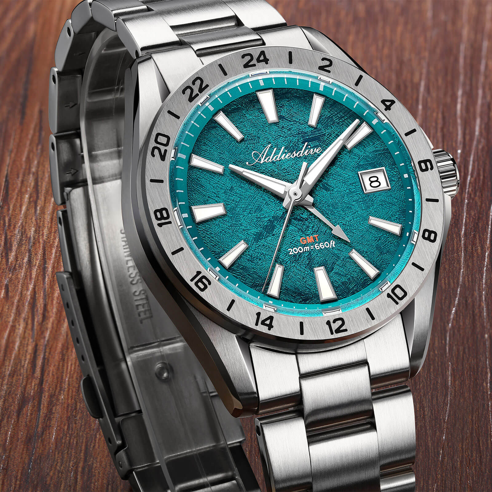 ★India Warehouse★ADDIESDIVE 38mm GMT Quartz Watch RONDA515 Movement（AD2548） - Image 3