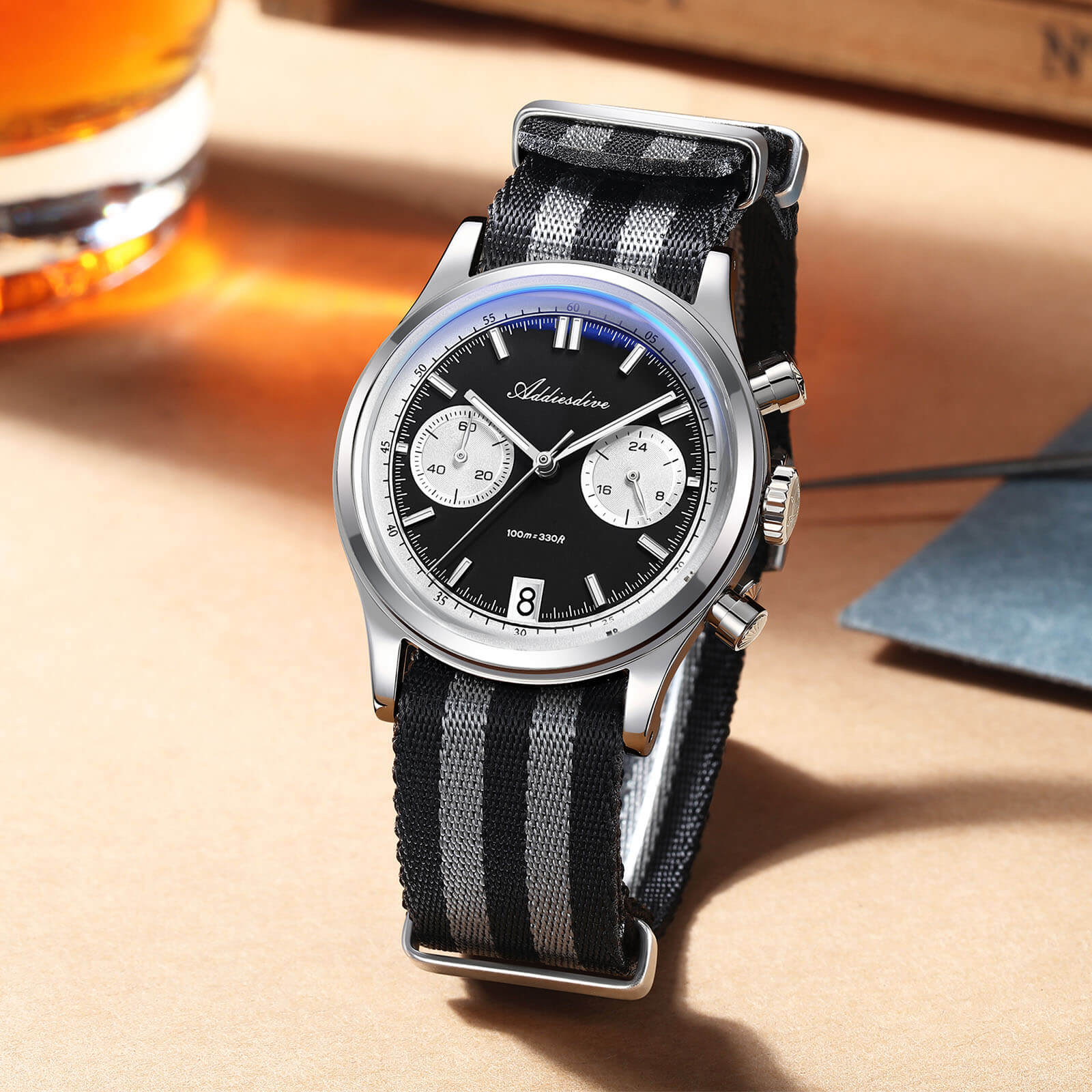 🔥Summer Sale🔥ADDIESDIVE 38mm Quartz Chronograph Watch – VK64 / 0S21 Options - Image 13