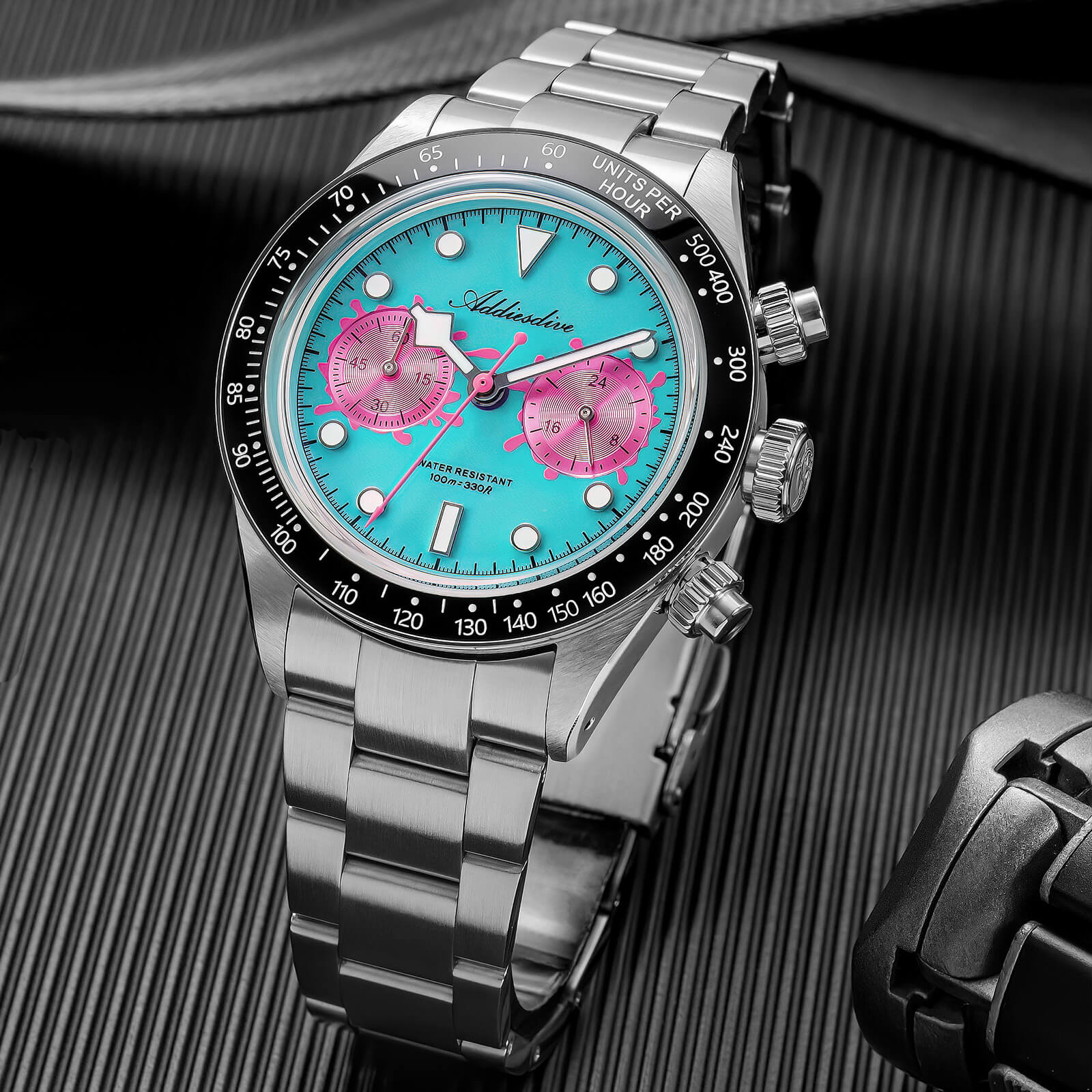 🔥Summer Sale🔥ADDIESDIVE 40mm VK64 Chronograph Watch AD2520 - Image 8