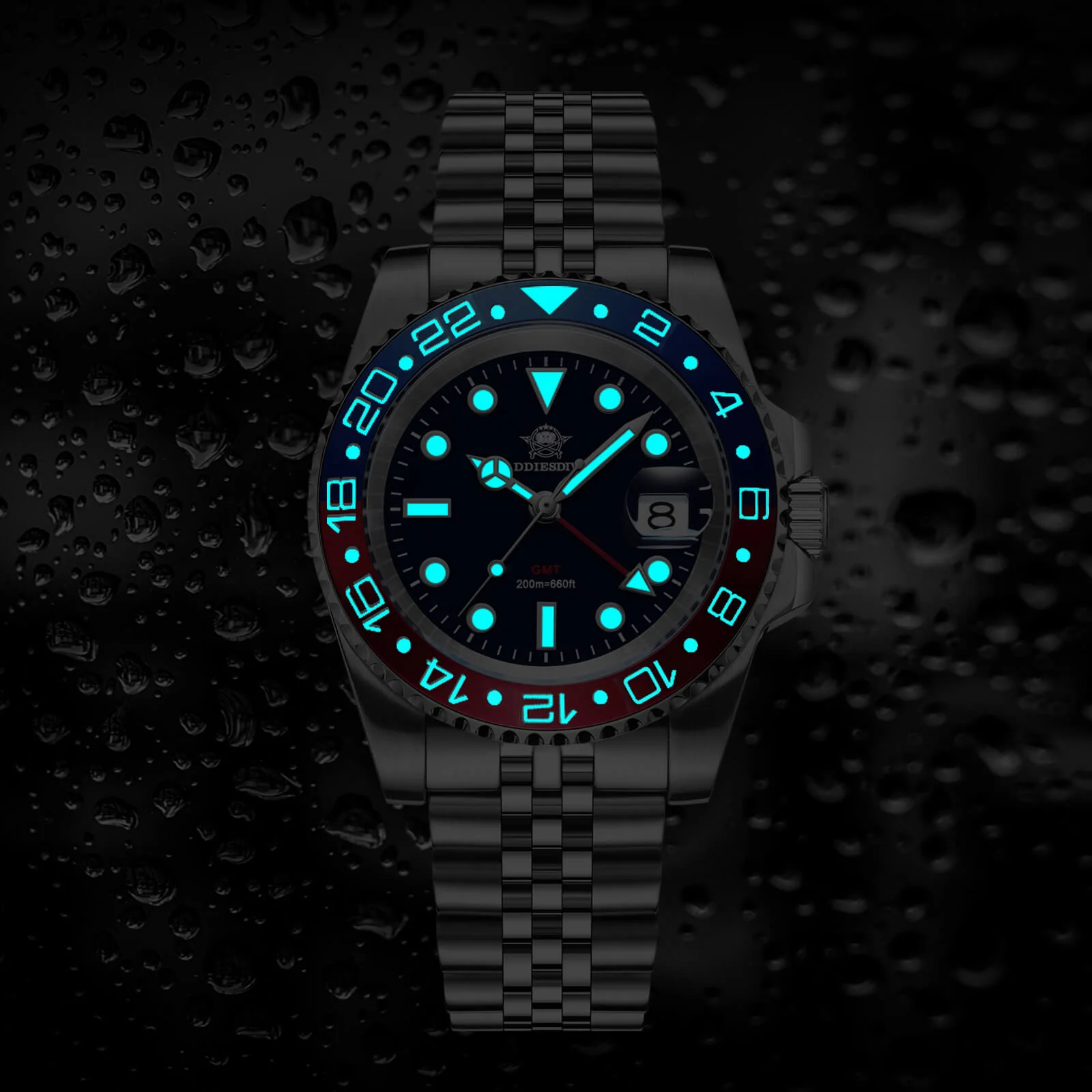 🔥Summer Sale🔥ADDIESDIVE Water Ghost Luxury Dive Watch GMT Quartz Watch AD2050-with Calendar - Image 10
