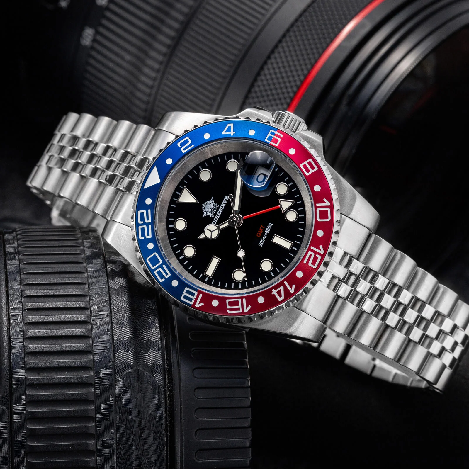 🔥Summer Sale🔥ADDIESDIVE Water Ghost Luxury Dive Watch GMT Quartz Watch AD2050-with Calendar - Image 11