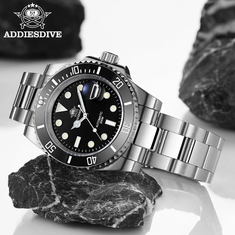 ADDIESDIVE Men's Automatic Diving Watch Diver's 200M NH35A/8215 (H3AC) - Image 6