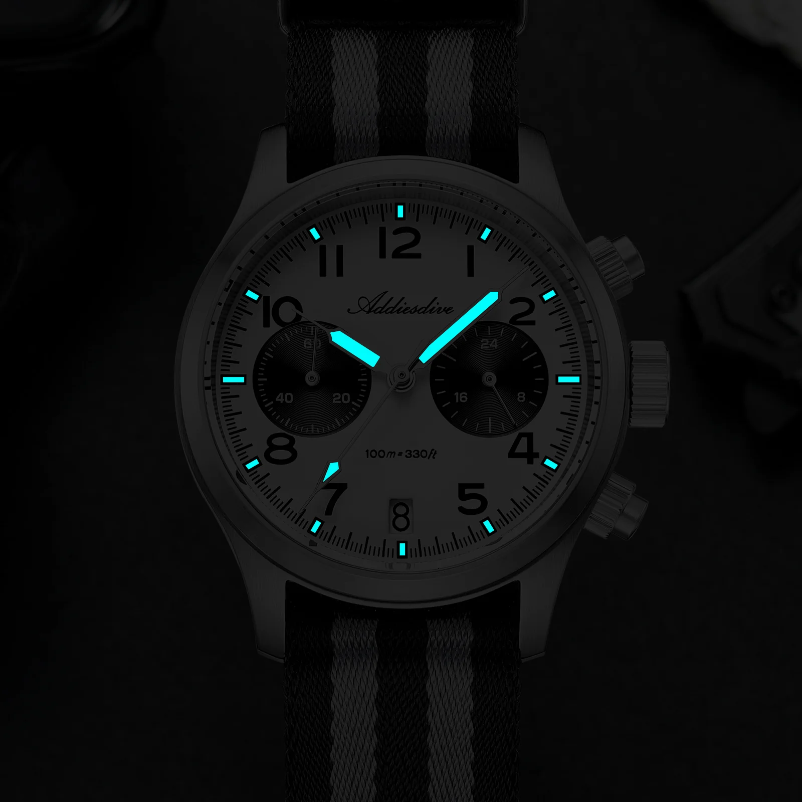 ADDIESDIVE 39mm VK64 AD2538 Chronograph Watch - Image 2
