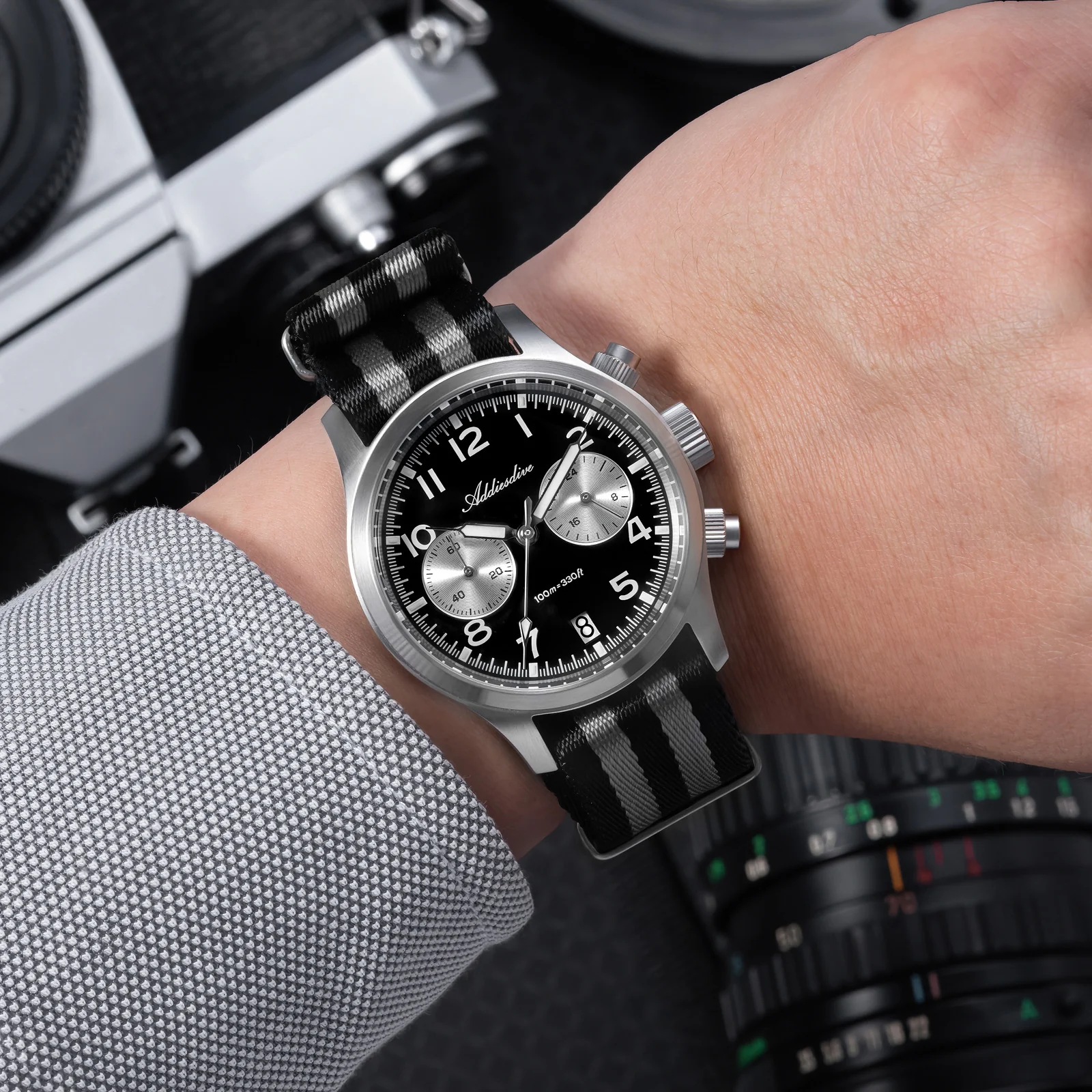 ADDIESDIVE 39mm VK64 AD2538 Chronograph Watch - Image 7