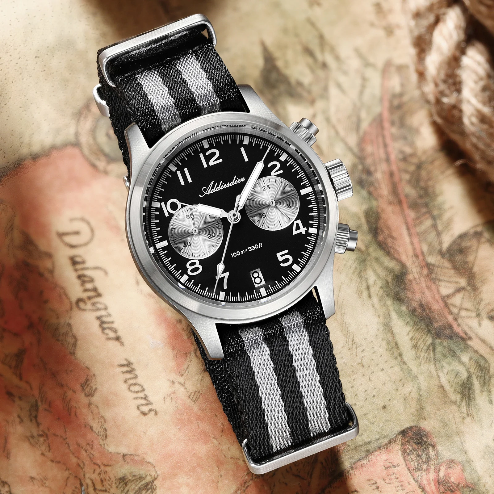 ADDIESDIVE 39mm VK64 AD2538 Chronograph Watch - Image 9