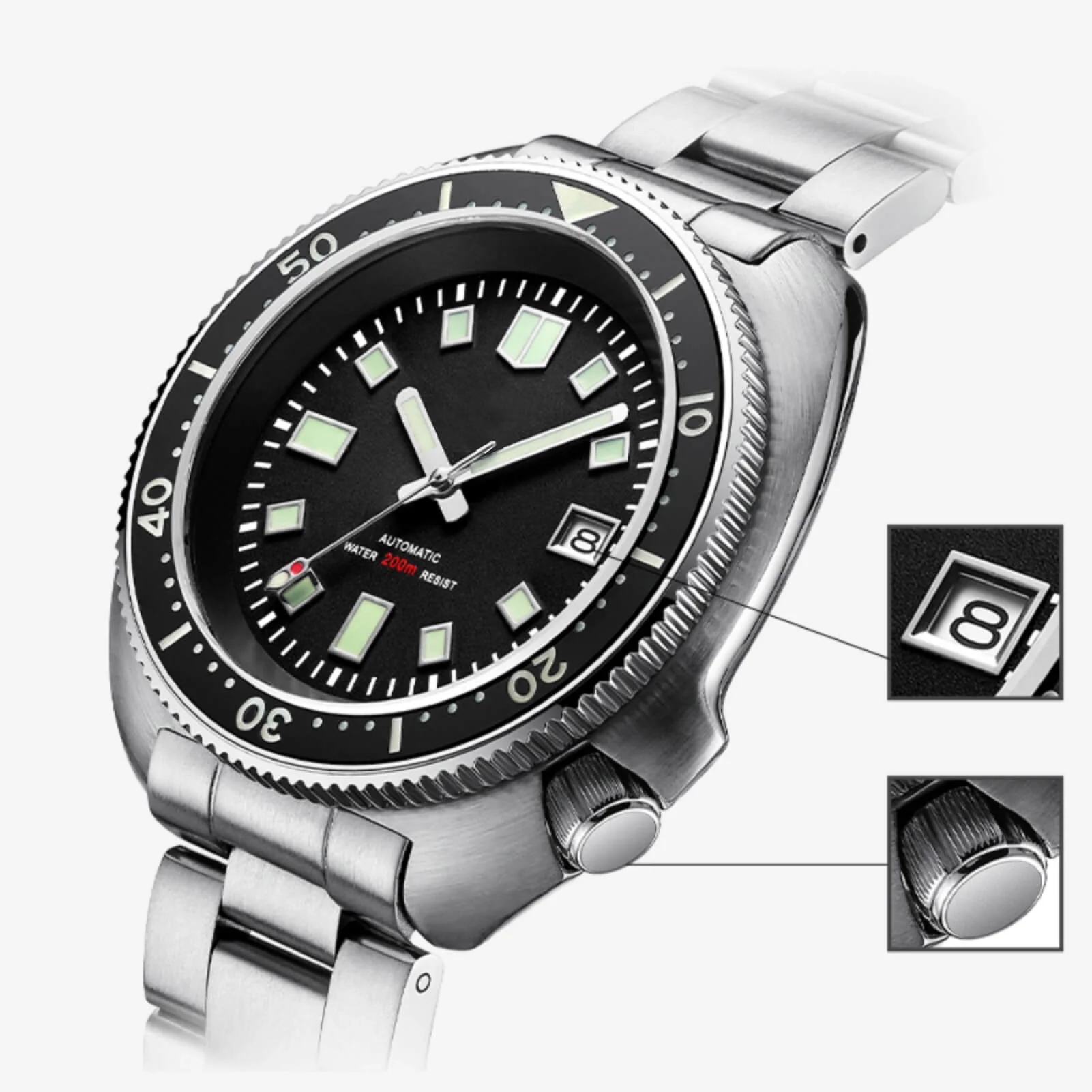 ADDIESDIVE® Captain Willard Automatic Dive Watch 200M ，AD2524 - Image 3