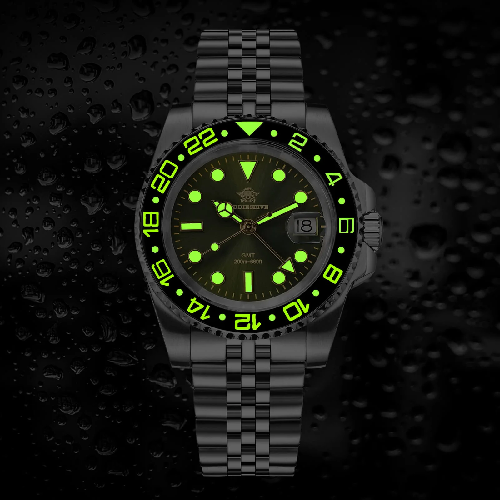 🔥Summer Sale🔥ADDIESDIVE Water Ghost Luxury Dive Watch GMT Quartz Watch AD2050-with Calendar - Image 28