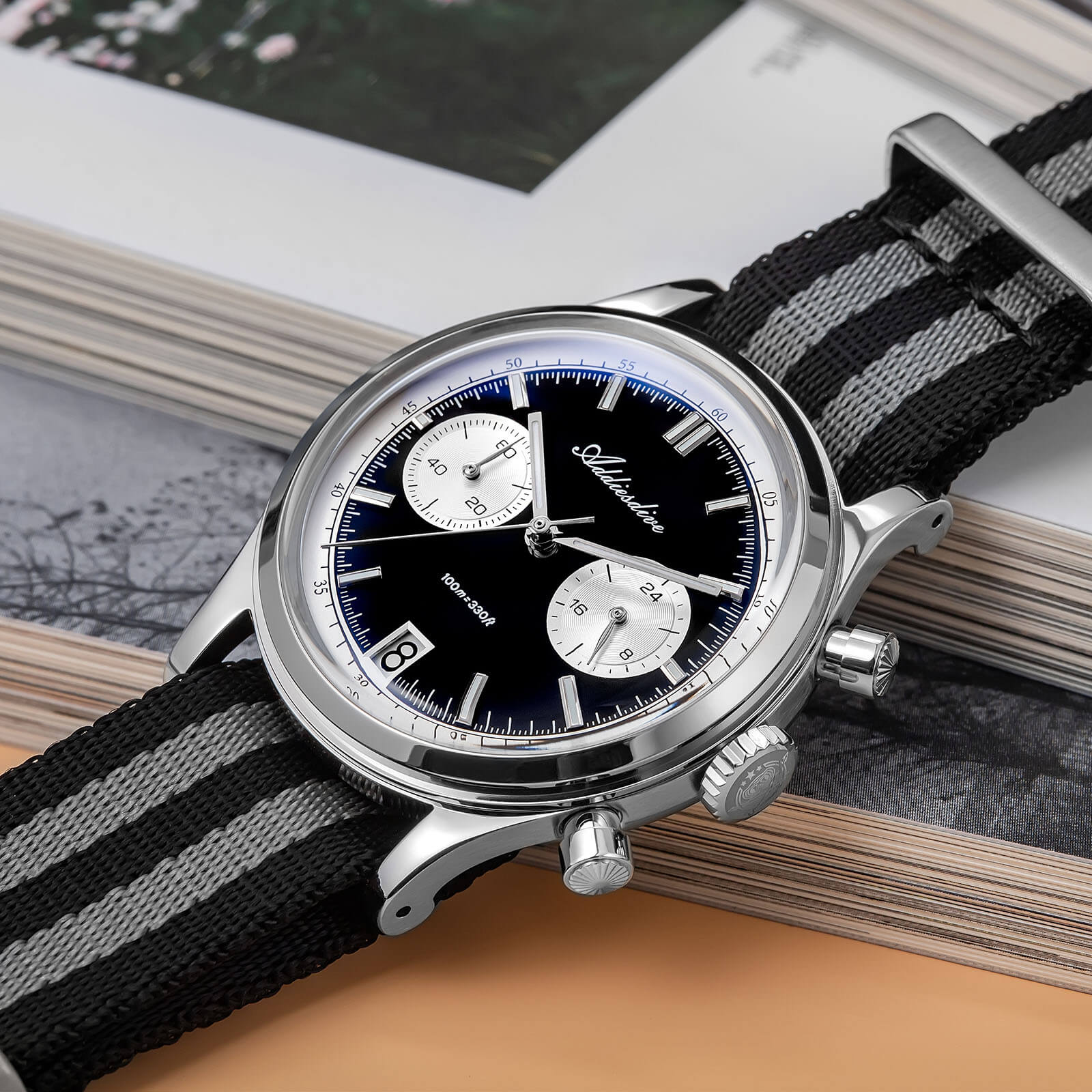🔥Summer Sale🔥ADDIESDIVE 38mm Quartz Chronograph Watch – VK64 / 0S21 Options - Image 11