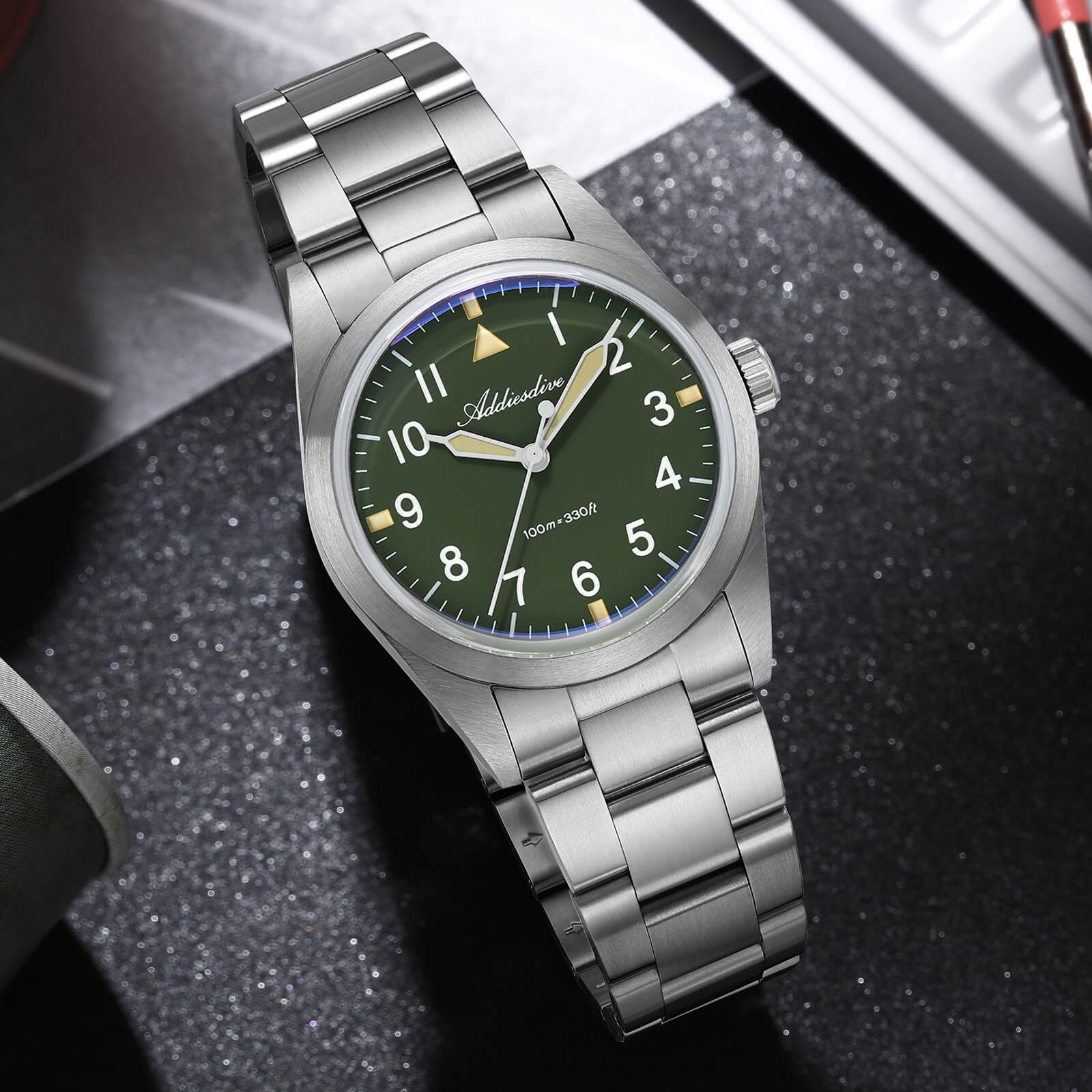 U.S. Warehouse -Addiesdive 36mm Titanium Military Field Watch AD2502 - Image 13